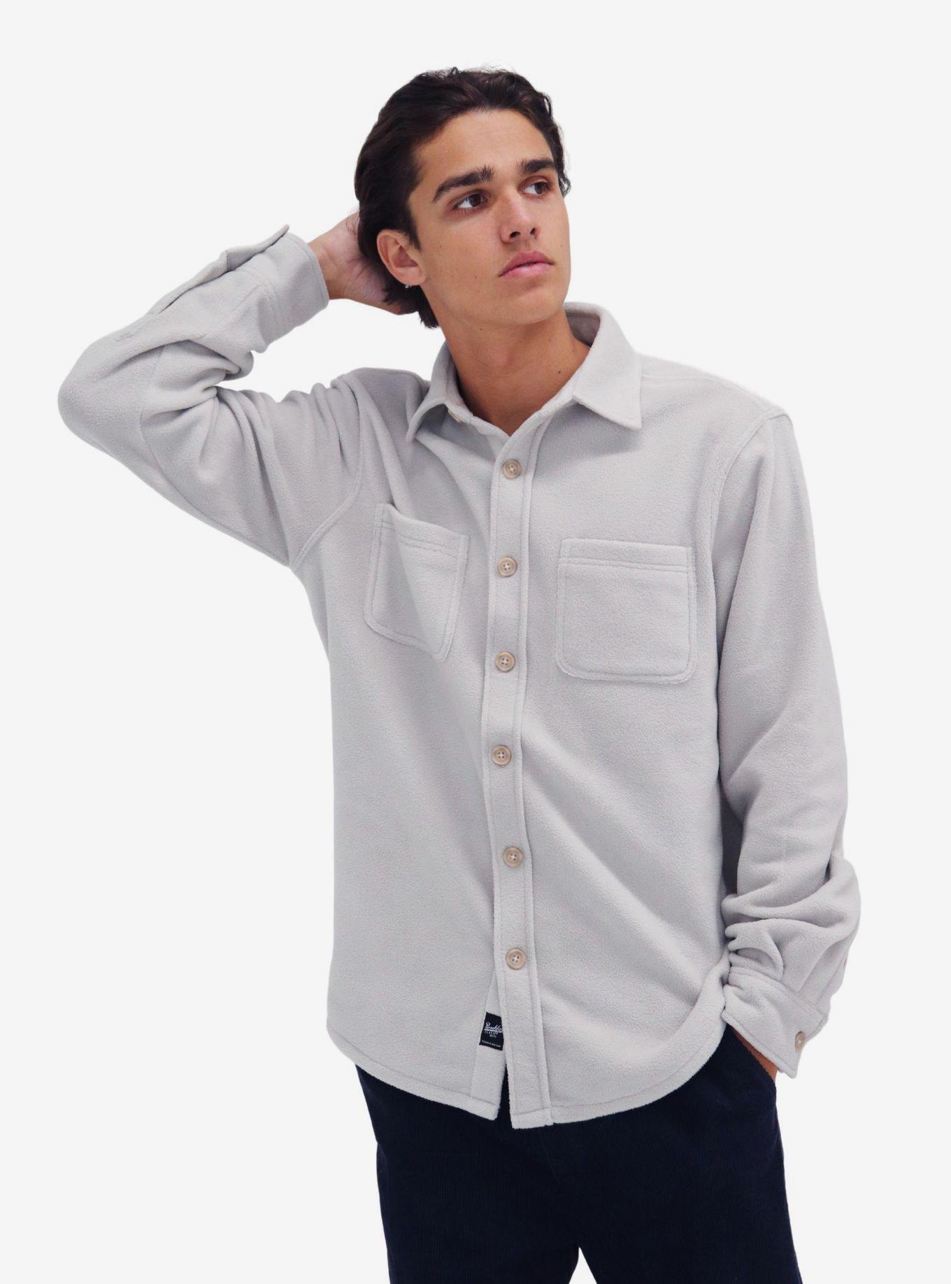 Light Grey Heavy Knit Shacket, GREY, alternate