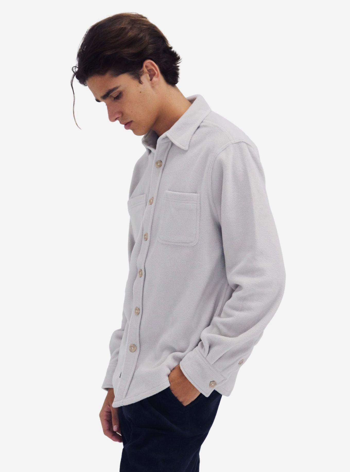 Light Grey Heavy Knit Shacket, GREY, alternate