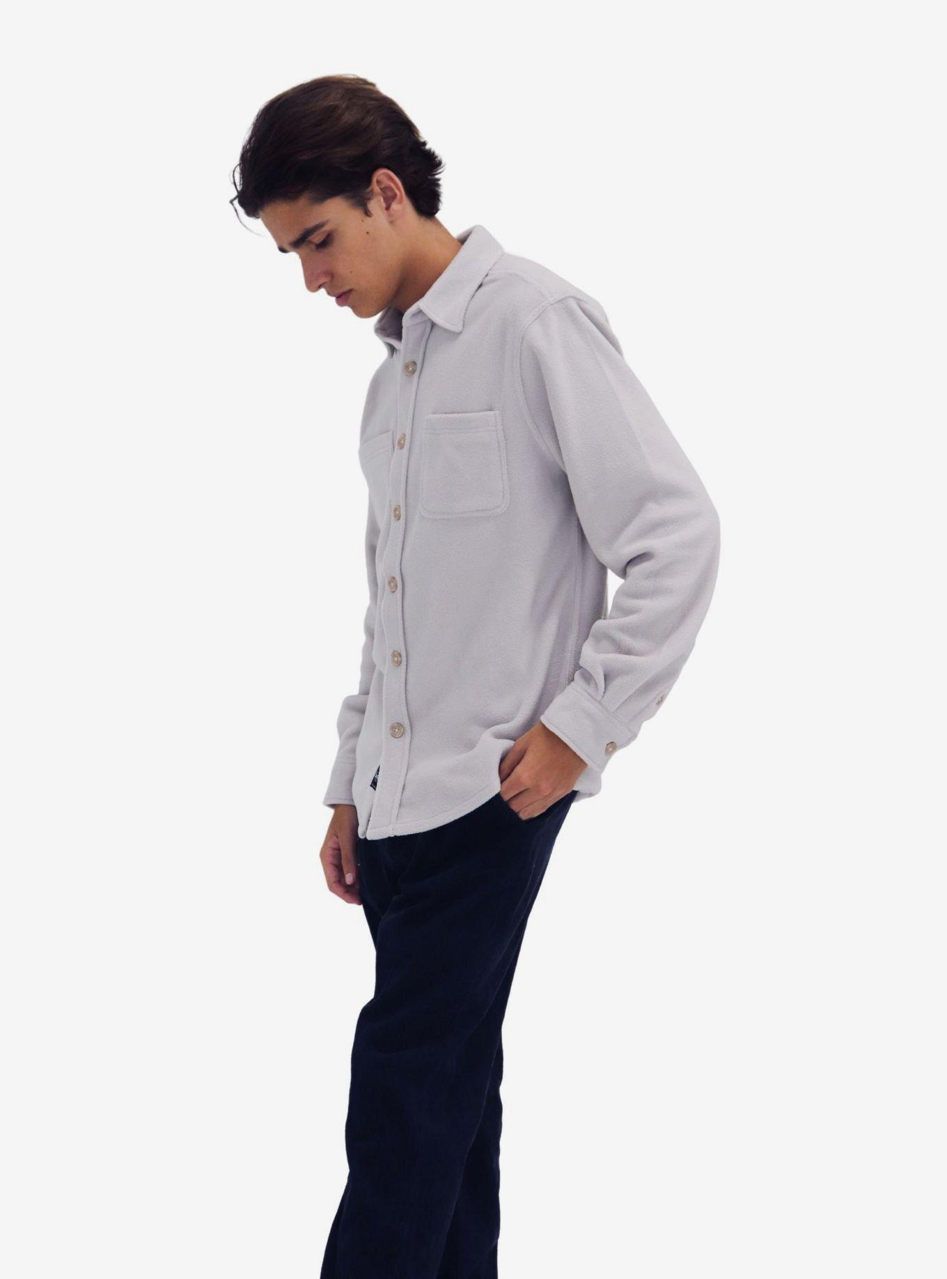 Light Grey Heavy Knit Shacket, GREY, alternate