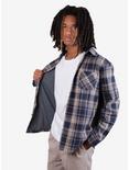 Navy Thermal Lined Flannel Shacket, BLUE, alternate