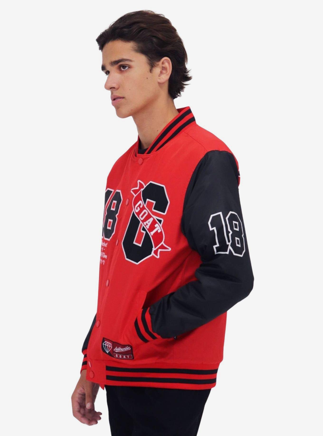 Red Goat Woven Bomber Jacket, RED, alternate