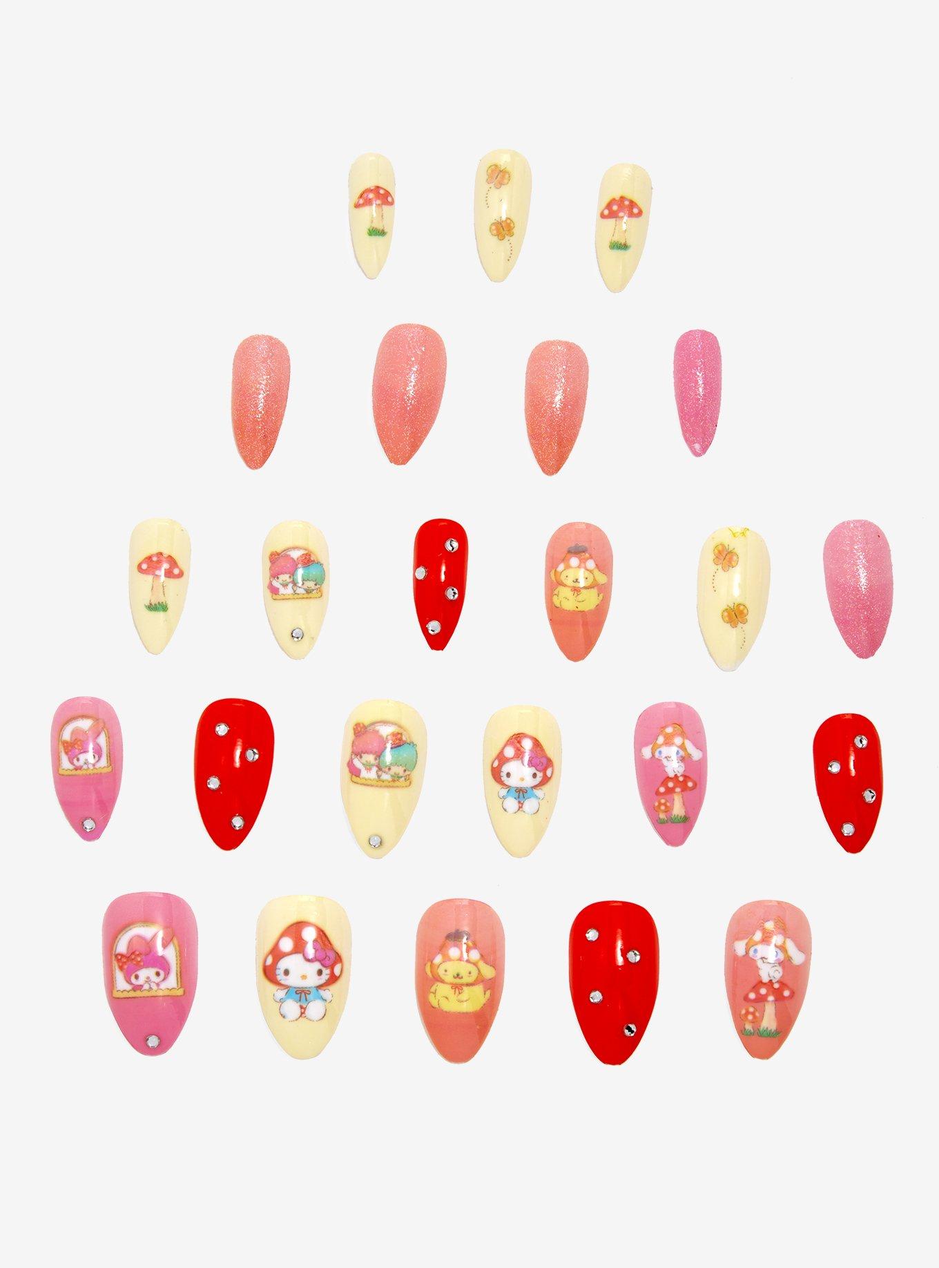 Sanrio Hello Kitty & Friends Mushroom Press On Nails Set - BoxLunch Exclusive, , alternate