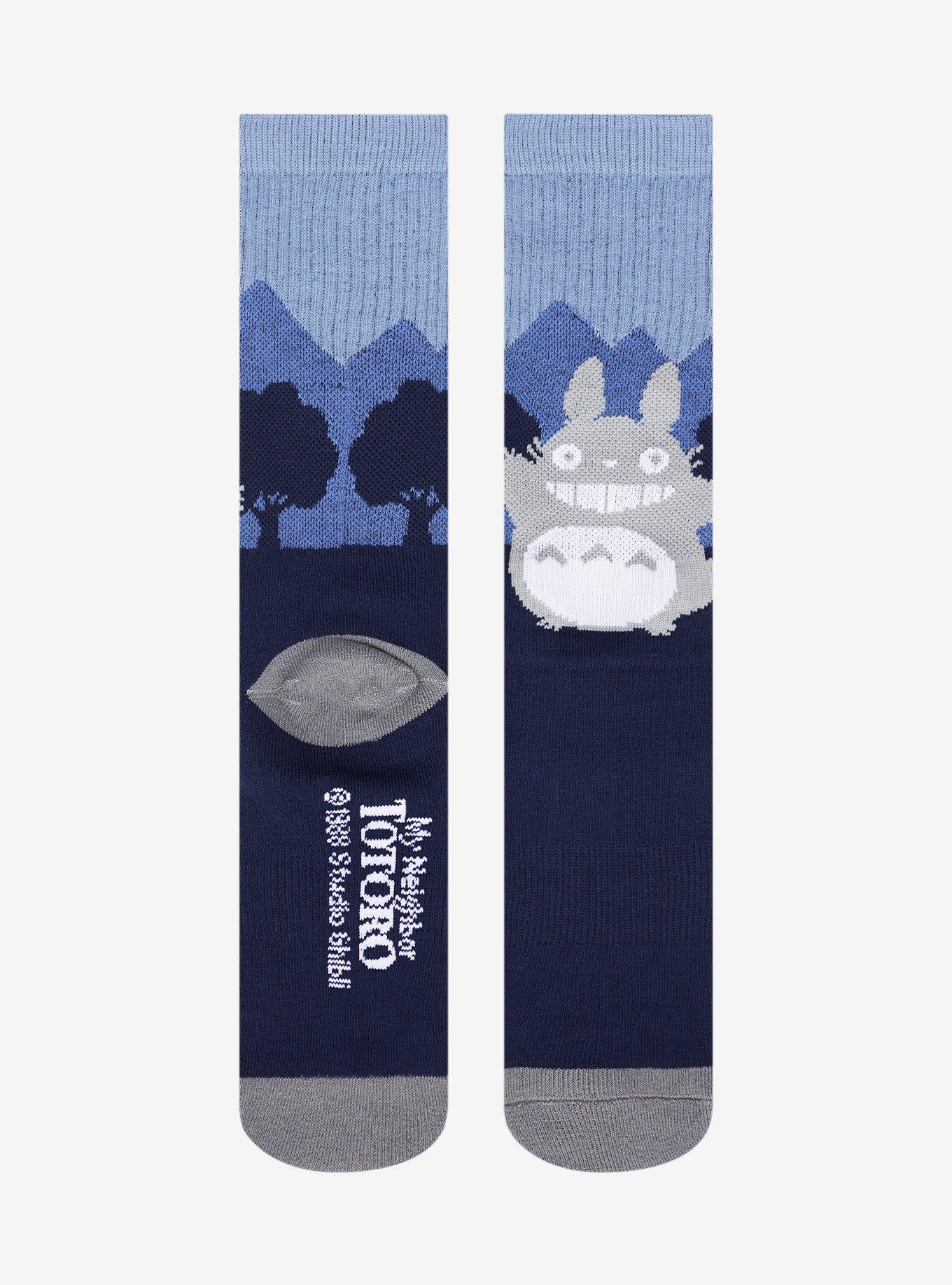 Studio Ghibli My Neighbor Totoro Mountain Scene Crew Socks, , alternate