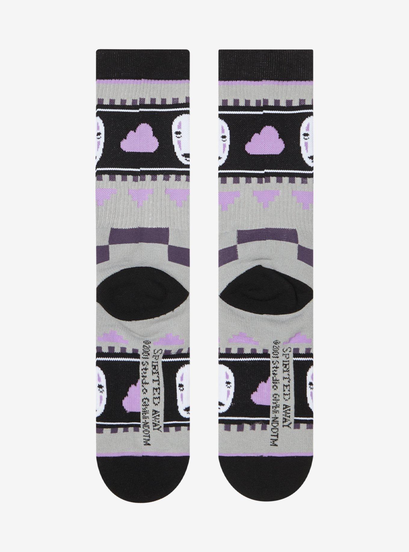 Studio Ghibli Spirited Away No-Face Pattern Crew Socks, , alternate