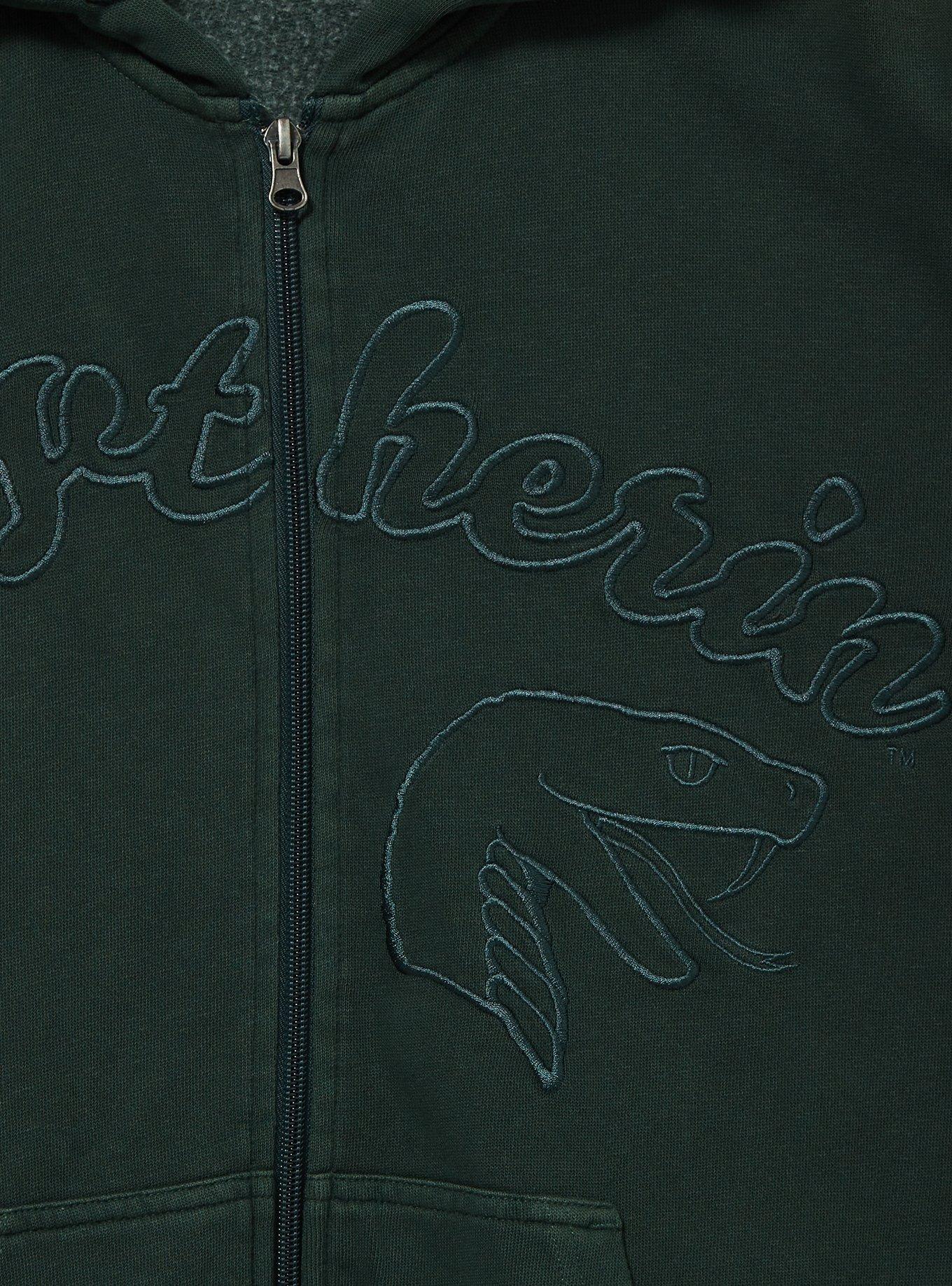 Harry Potter Slytherin Logo Zippered Hoodie - BoxLunch Exclusive, , hi-res