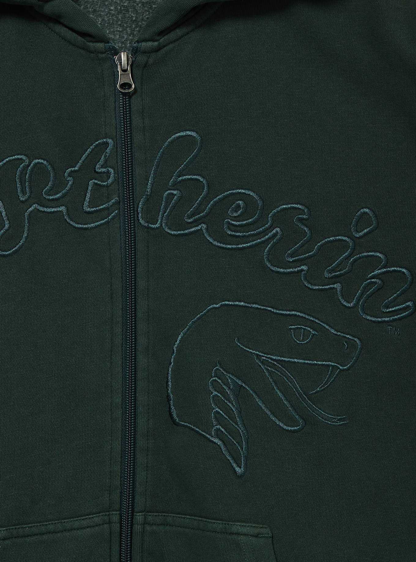 Harry Potter Slytherin Logo Zippered Hoodie - BoxLunch Exclusive, , hi-res