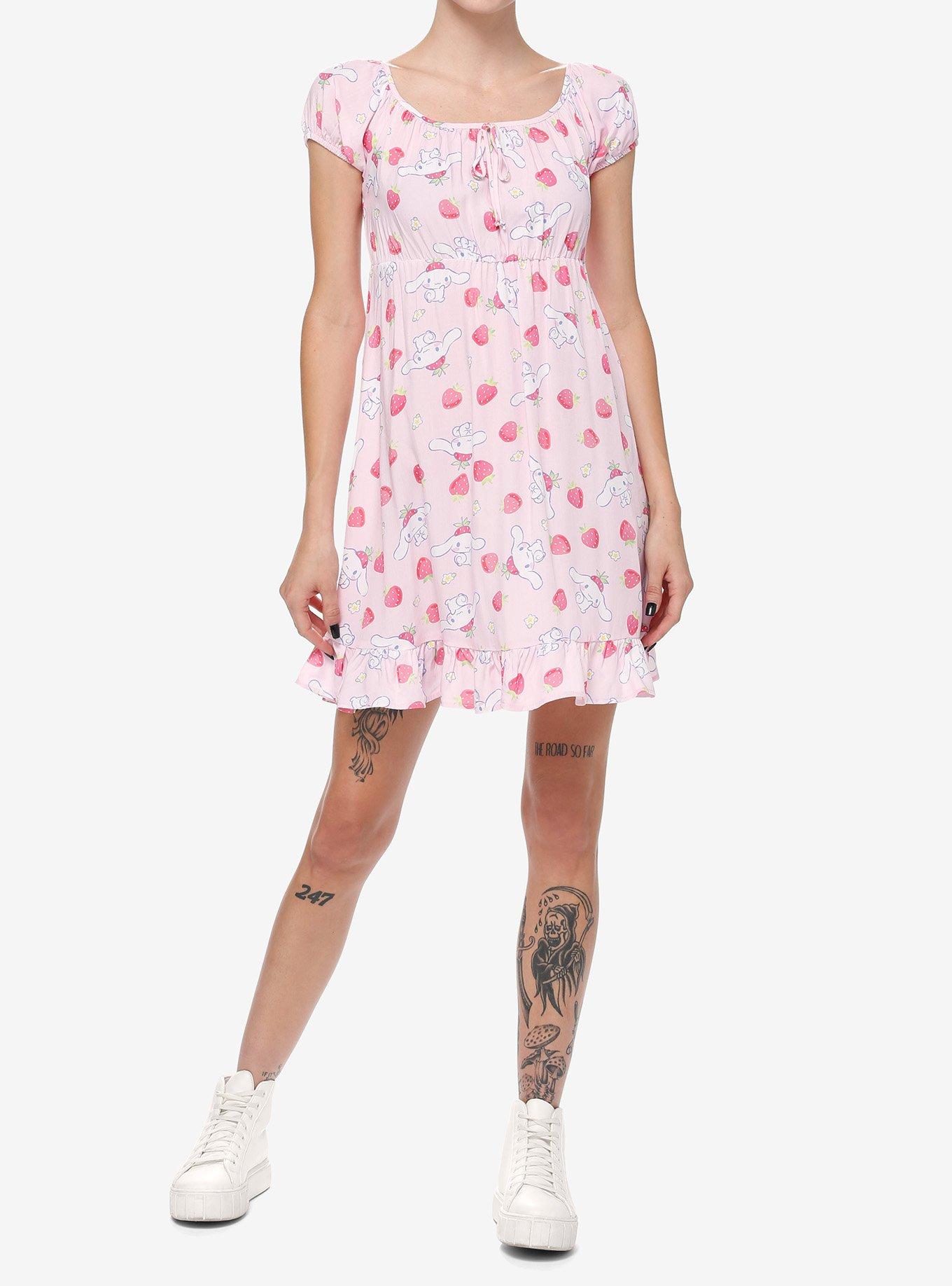 Cinnamoroll Strawberry Ruffle Dress, MULTI, alternate