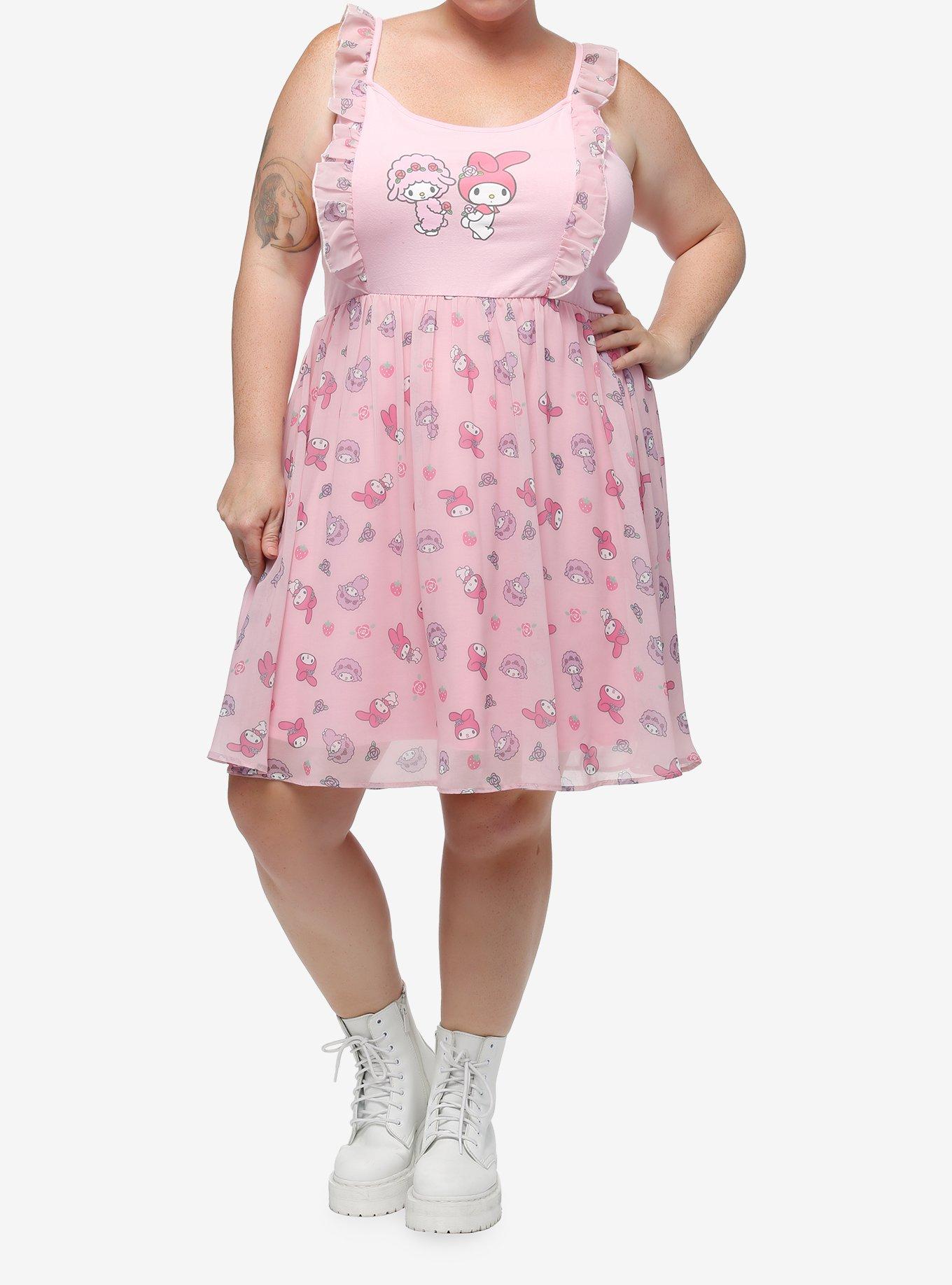 My Melody & My Sweet Piano Flutter Dress Plus Size, MULTI, alternate