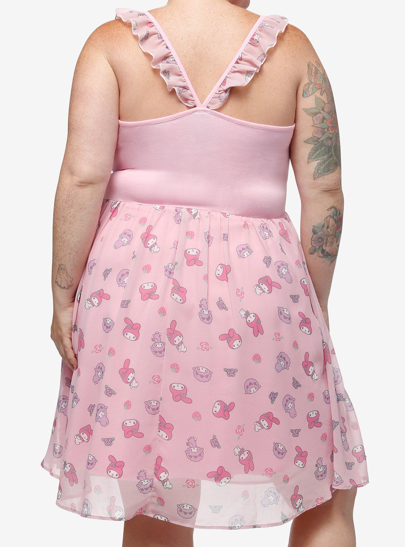 My Melody & My Sweet Piano Flutter Dress Plus Size, MULTI, alternate