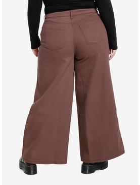 Social Collision Brown Punk Graphics Carpenter Pants Plus Size, , hi-res