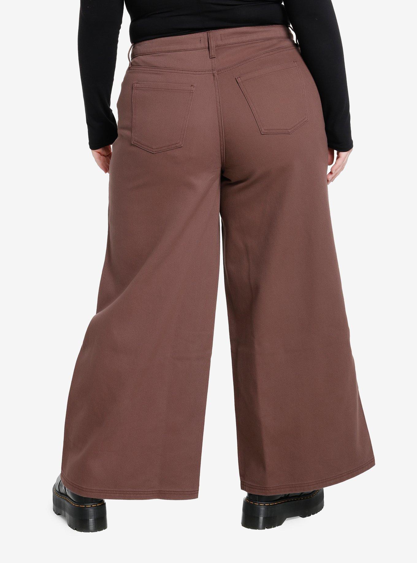 Brown Punk Graphics Carpenter Pants Plus Size, BROWN, alternate