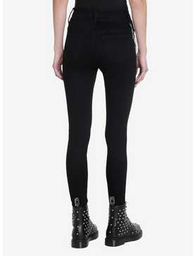 Social Collision Crosses Side Chain Skinny Jeans, , hi-res