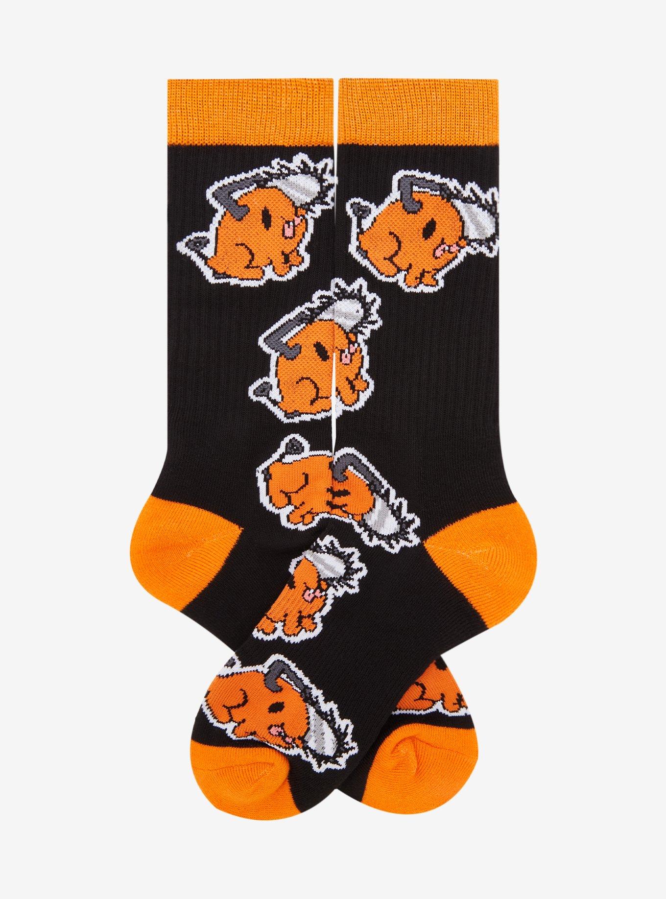 Chainsaw Man Pochita Allover Print Crew Socks - BoxLunch Exclusive, , hi-res