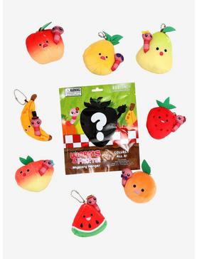 Worms & Fruits Plush Blind Bag Keychain - BoxLunch Exclusive, , hi-res