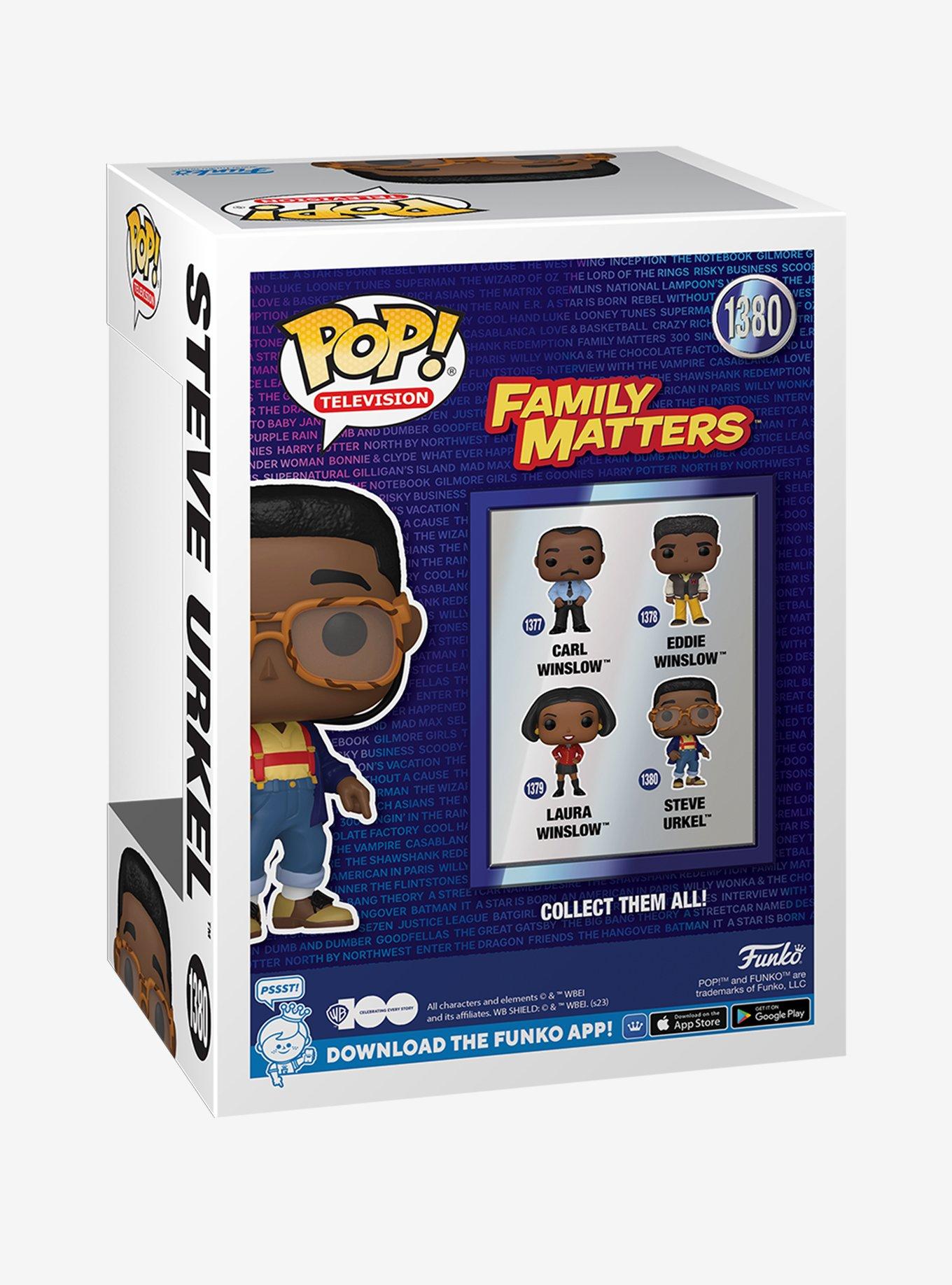 Funko Pop! Television Warner Bros. 100 Family Matters Steve Urkel Vinyl Figure, , alternate