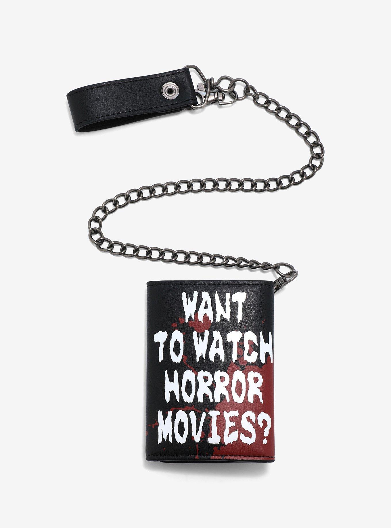 Scream Ghost Face Horror Movies Trifold Chain Wallet, , alternate
