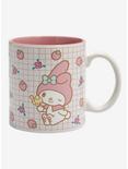 Sanrio My Melody Floral Grid Mug, , alternate