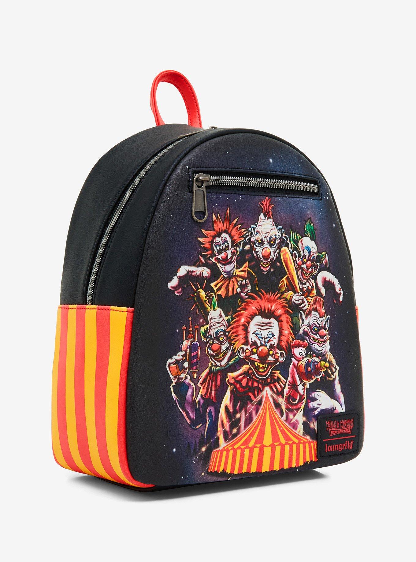 Loungefly Killer Klowns From Outer Space Circus Glow-In-The-Dark Mini Backpack, , alternate