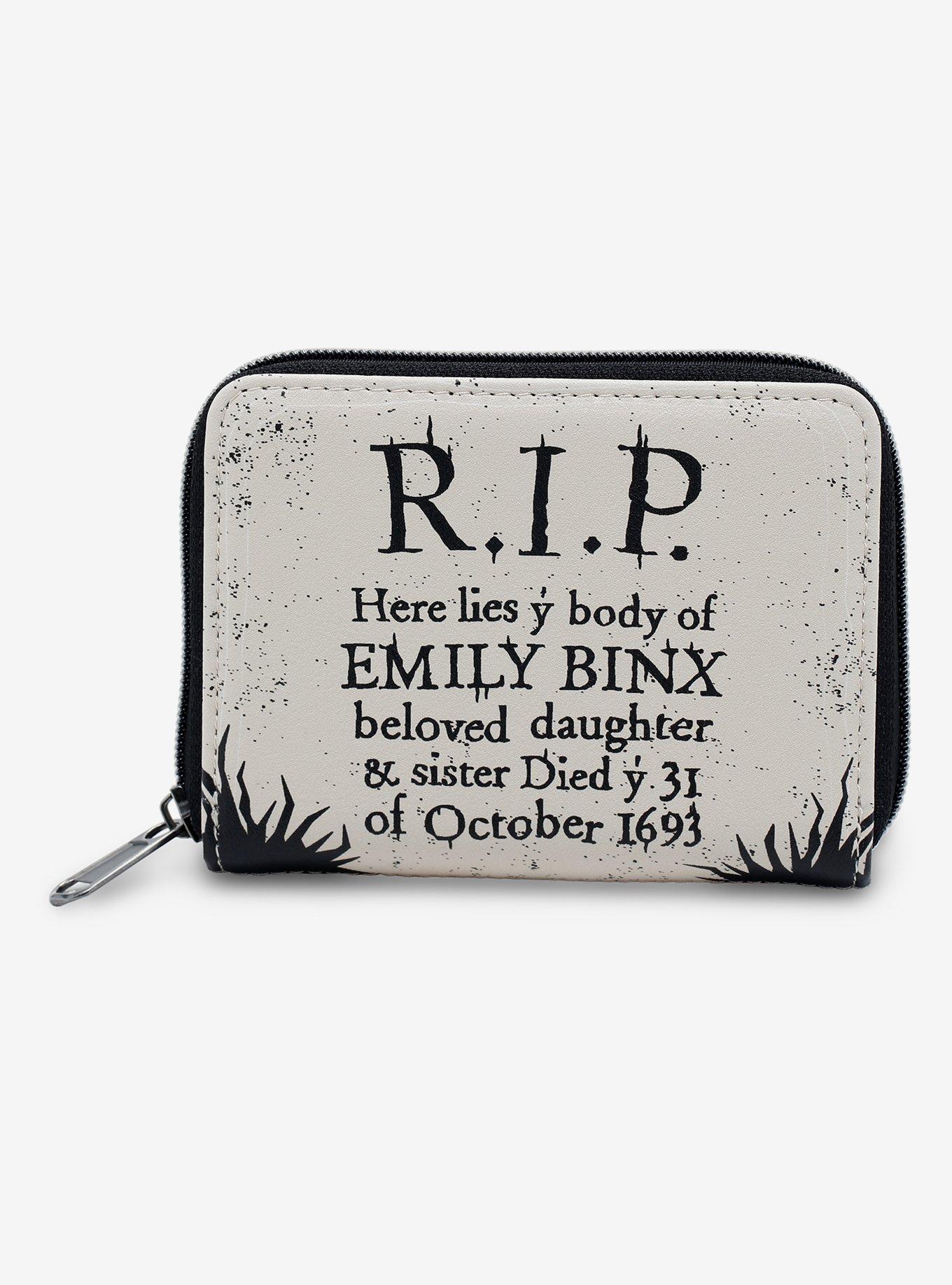 Loungefly Disney Hocus Pocus Binx Cat & Tombstone Mini Zipper Wallet, , alternate