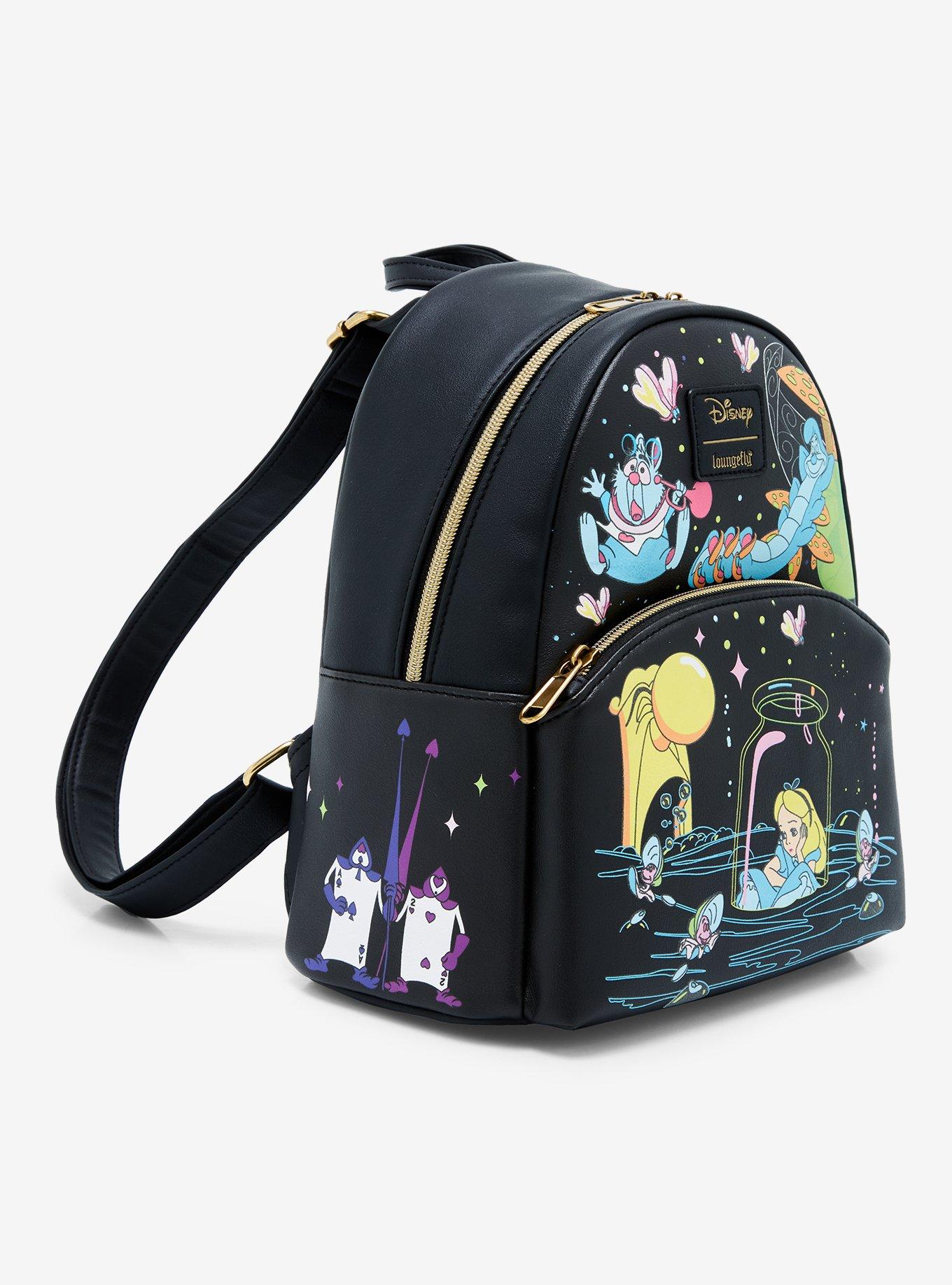 Loungefly Disney Alice In Wonderland Glow-In-The-Dark Characters Mini Backpack