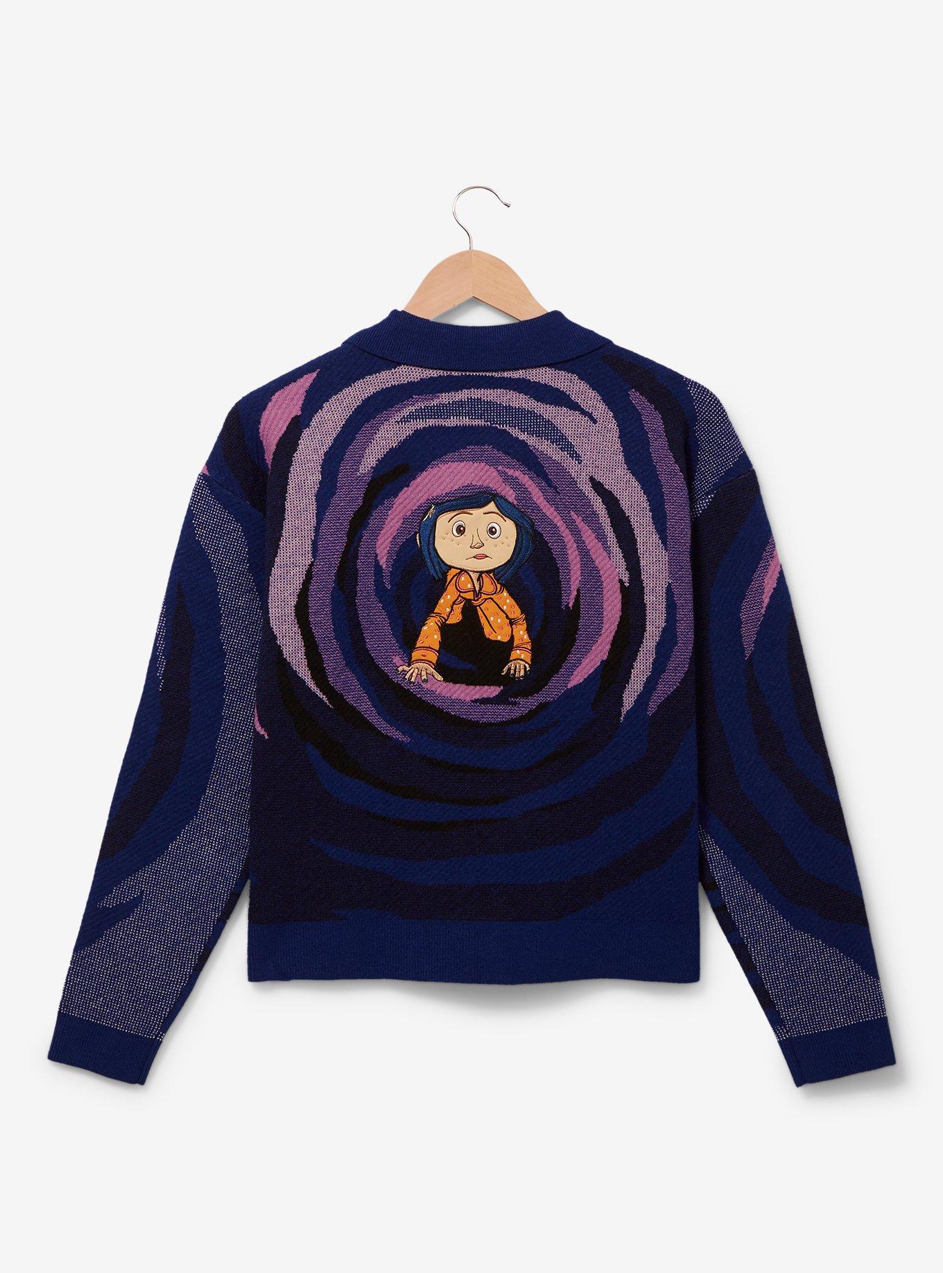 Coraline Dragonfly Collared Women's Plus Size Cardigan - BoxLunch Exclusive, MULTI, alternate