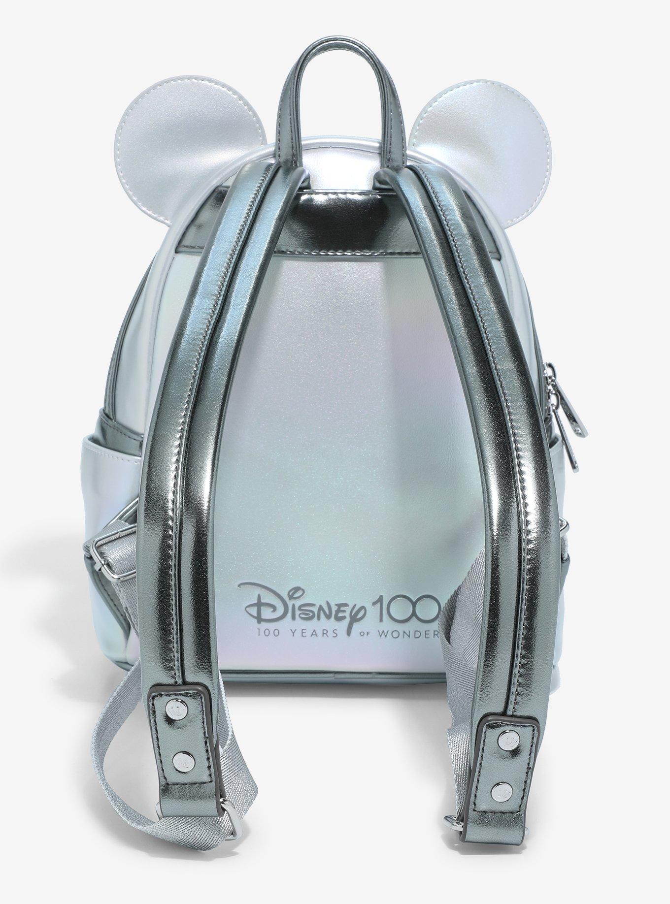 Loungefly Disney100 Mickey Mouse Platinum Mini Backpack, , alternate