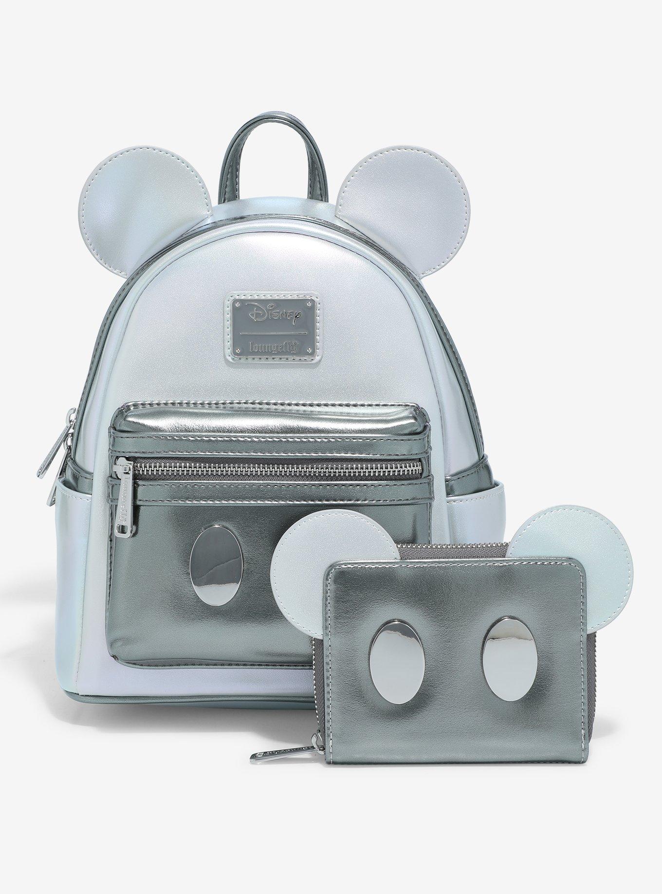 Loungefly Disney100 Mickey Mouse Platinum Mini Backpack, , alternate