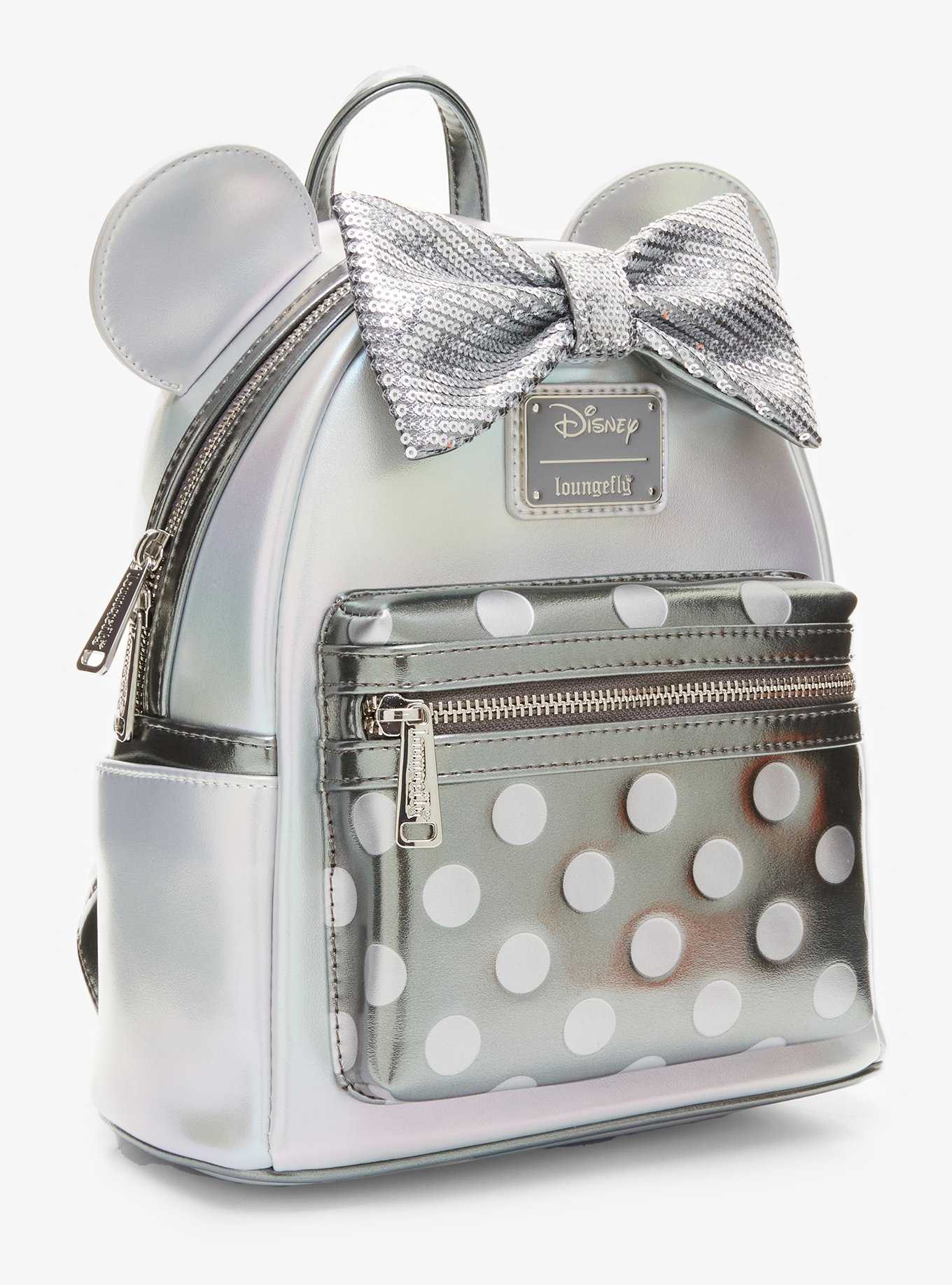 Loungefly Disney100 Minnie Mouse Platinum Mini Backpack, , hi-res
