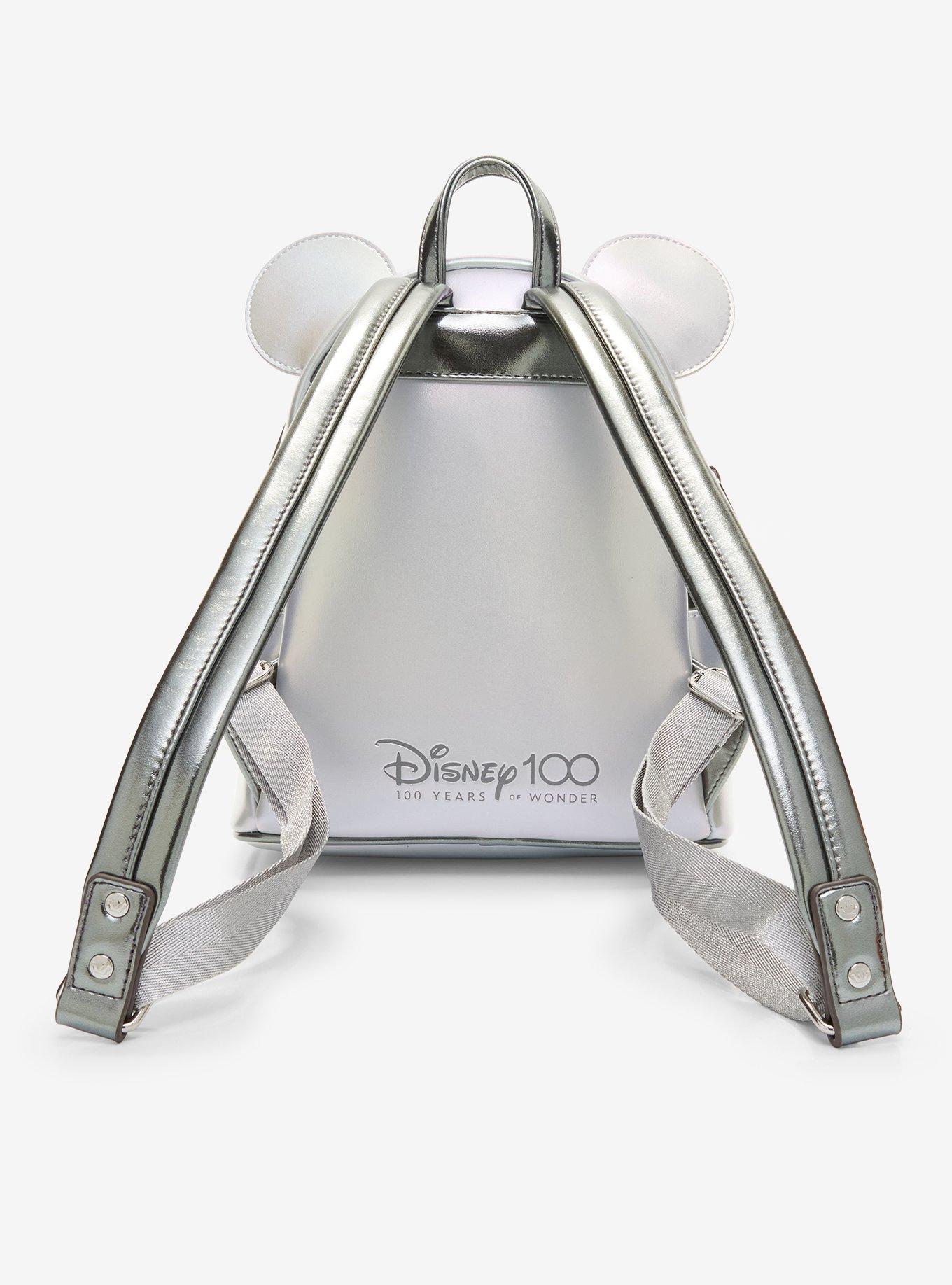 Loungefly Disney100 Minnie Mouse Platinum Mini Backpack, , alternate