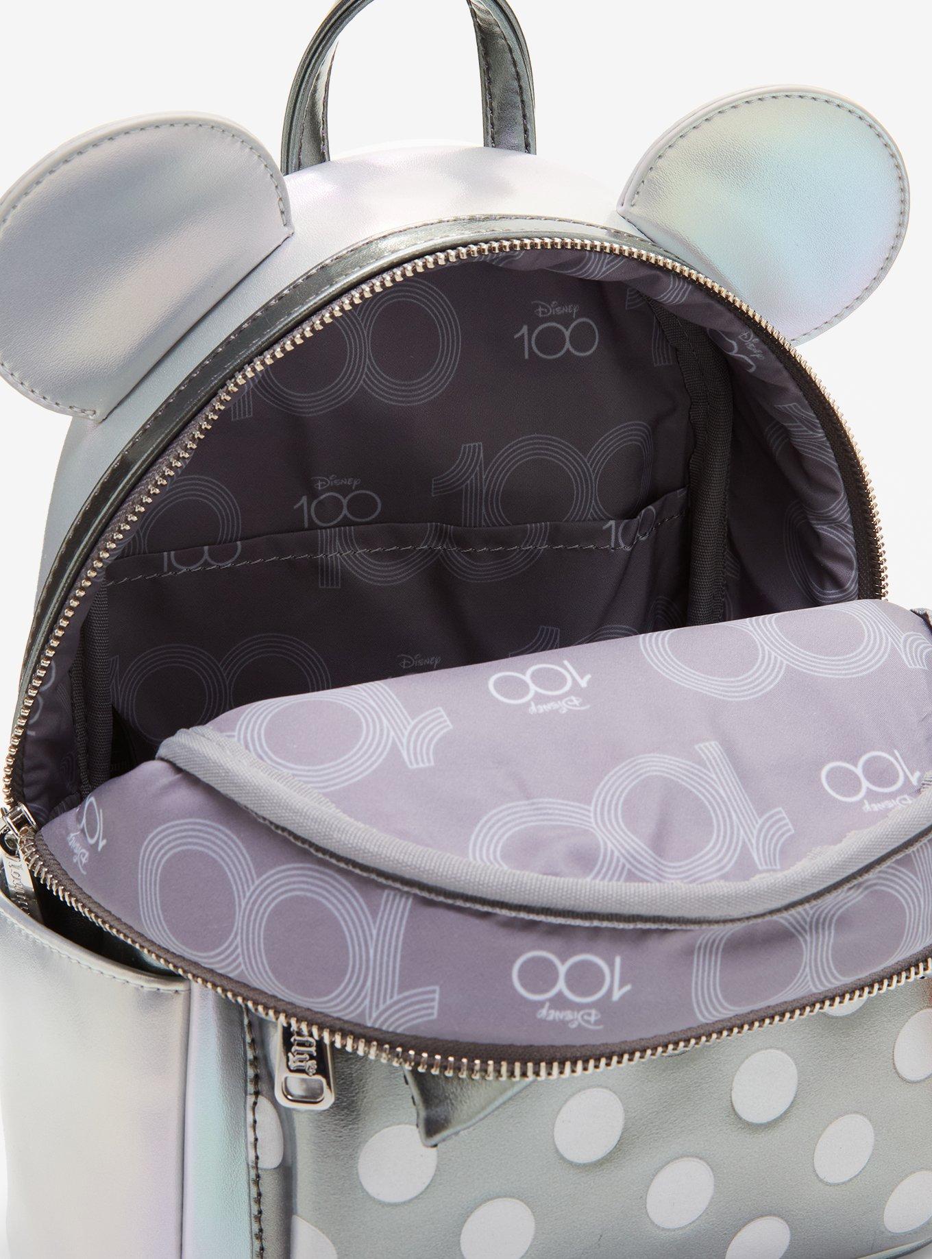 Loungefly Disney100 Minnie Mouse Platinum Mini Backpack, , alternate