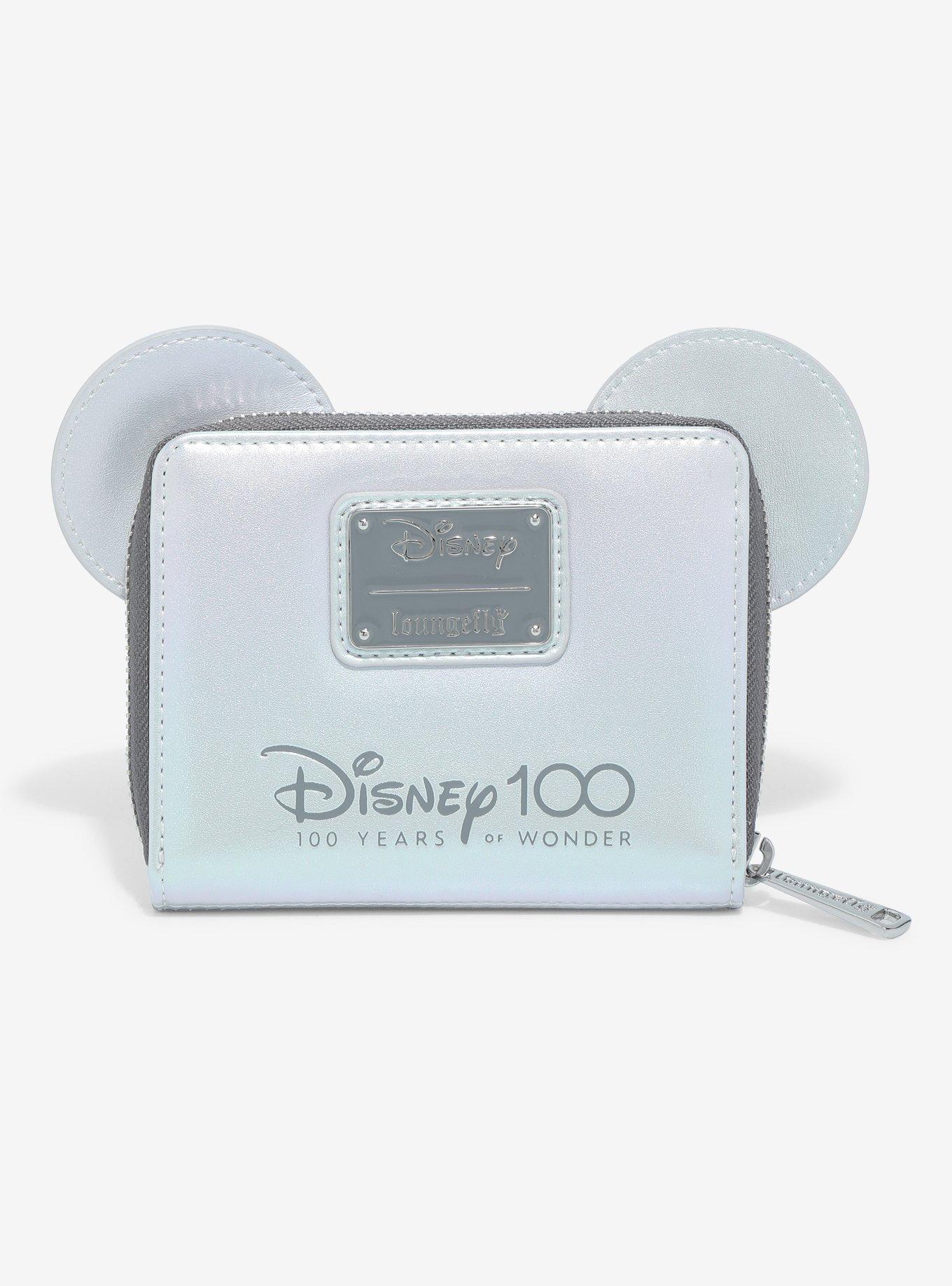Loungefly Disney100 Mickey Mouse Platinum Mini Zipper Wallet, , alternate