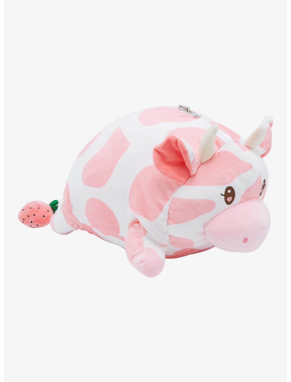 Plushible Snugible Strawberry Cow Reversible Pillow Plush Hoodie, , alternate