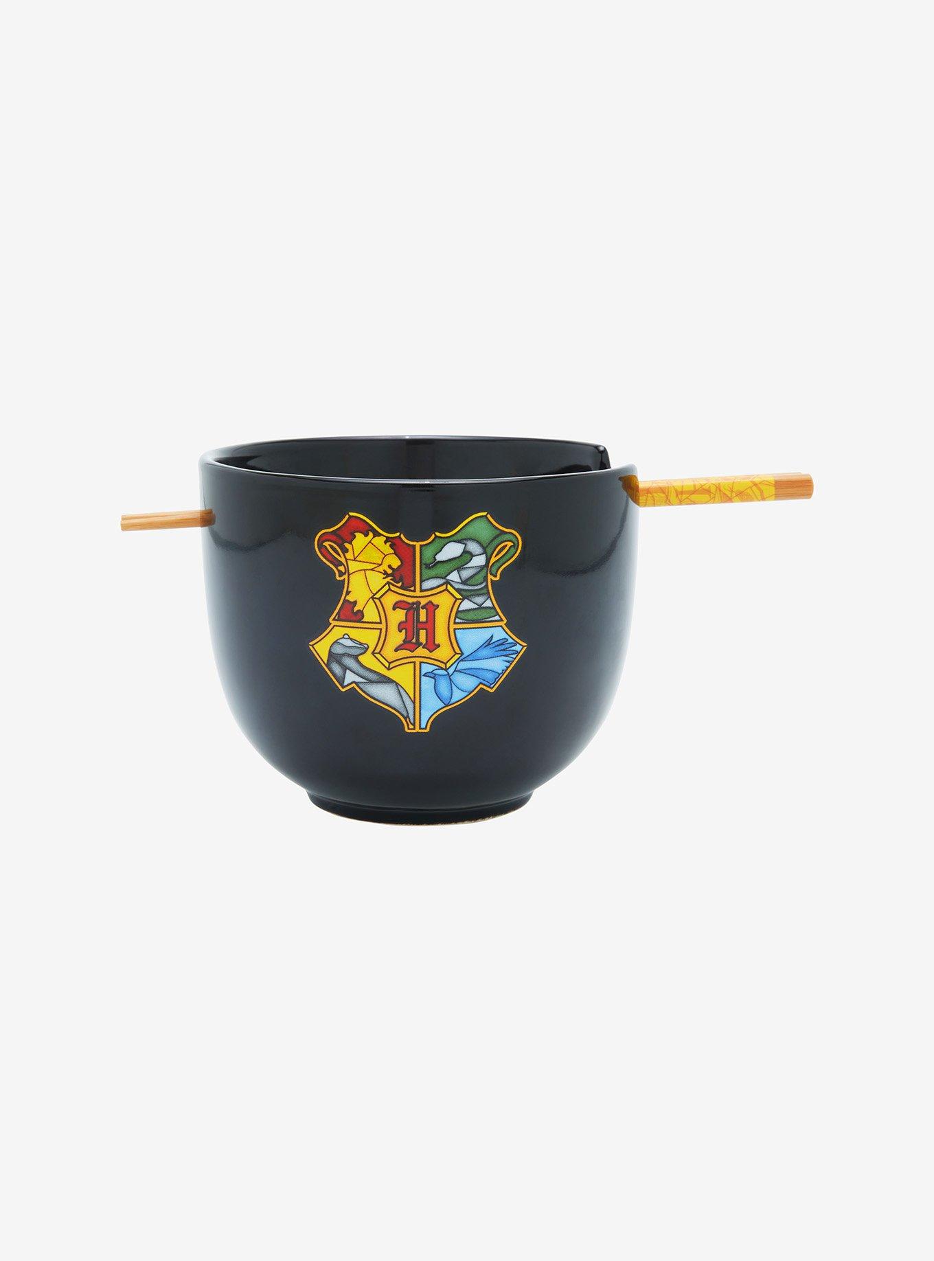 Harry Potter Stained-Glass Hogwarts Crest Ramen Bowl with Chopsticks, , alternate