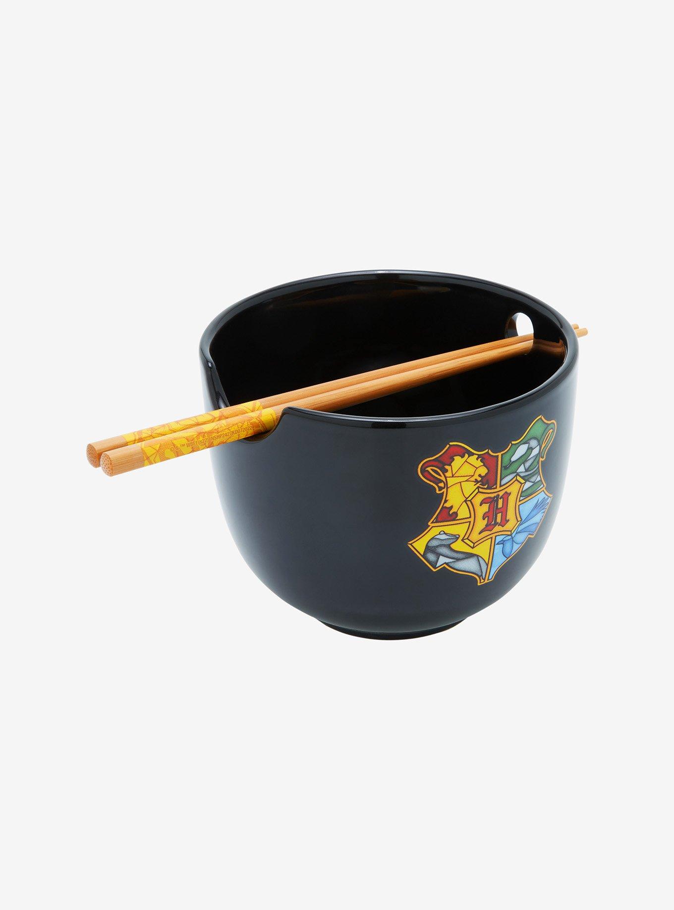 Harry Potter Stained-Glass Hogwarts Crest Ramen Bowl with Chopsticks, , alternate