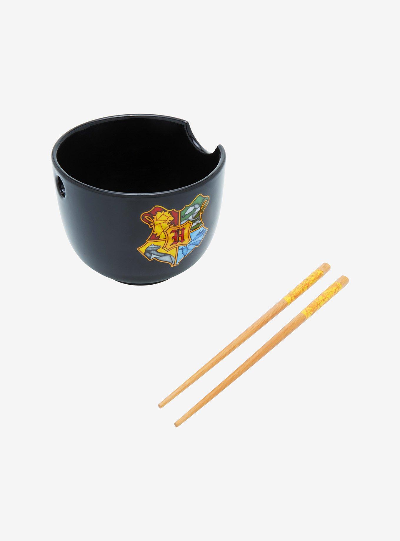 Harry Potter Stained-Glass Hogwarts Crest Ramen Bowl with Chopsticks, , alternate