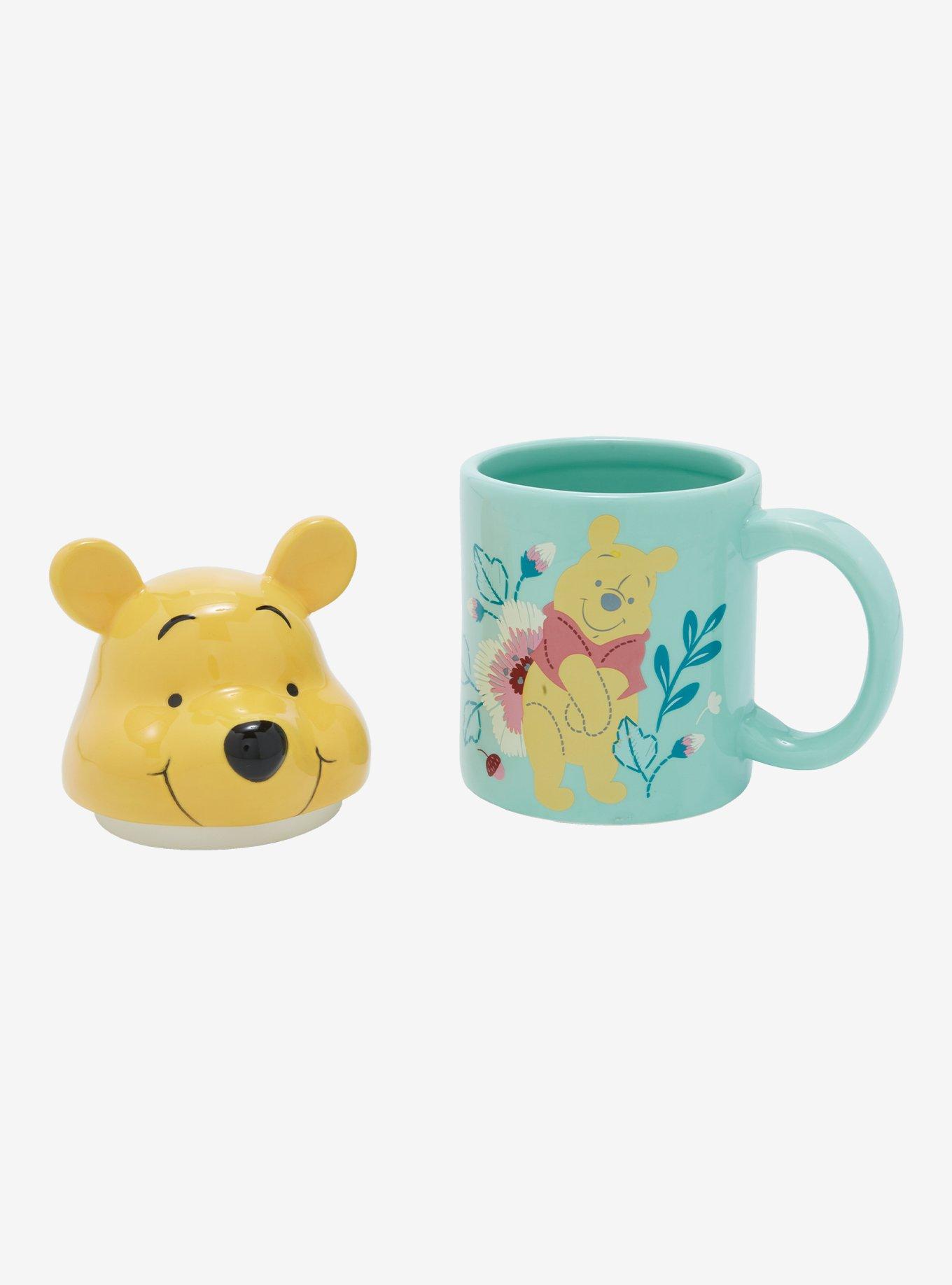 Disney Winnie the Pooh Floral Mug with Figural Lid, , hi-res