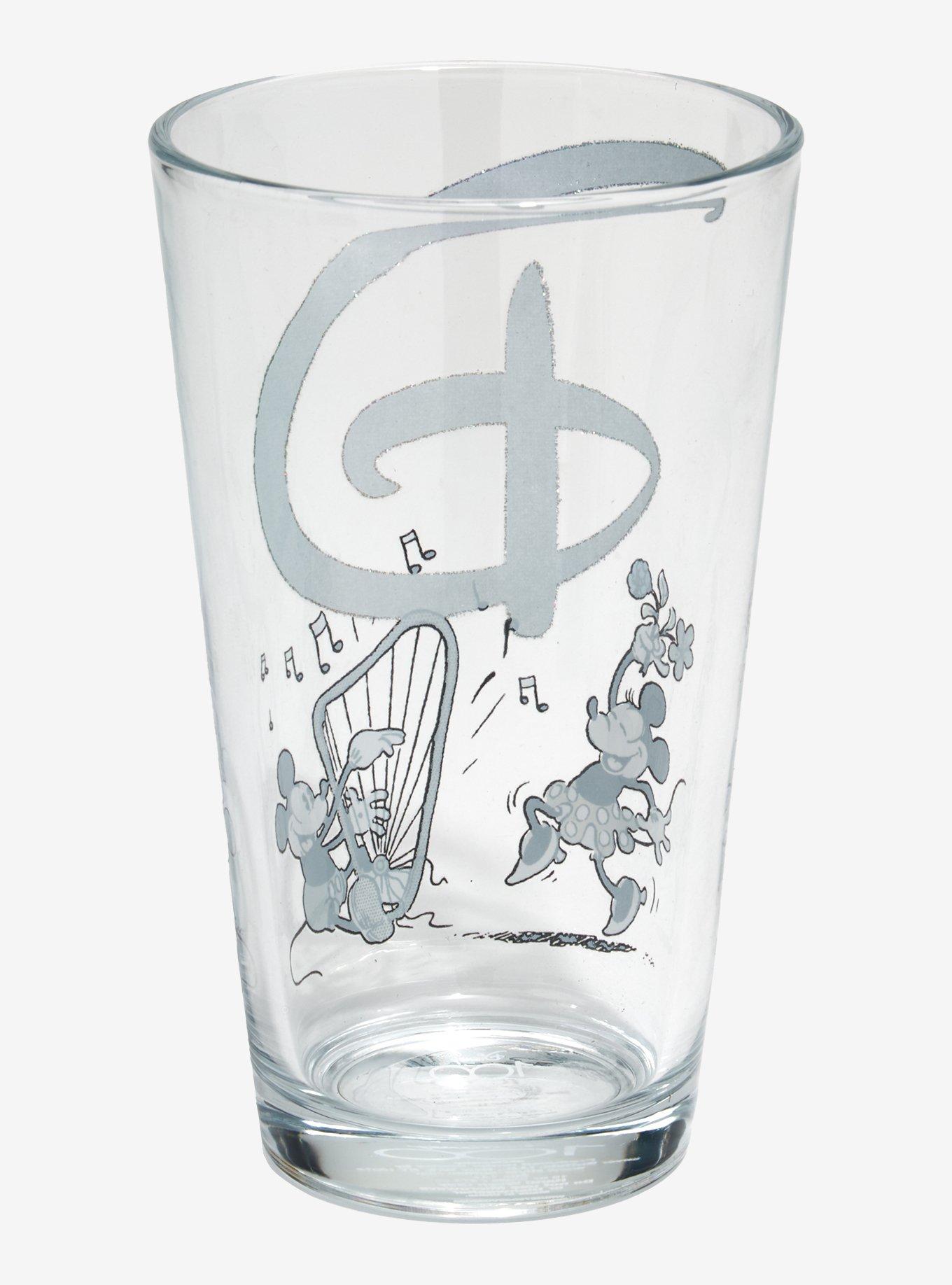 Disney 100 Mickey and Minnie Glitter Pint Glass, , alternate