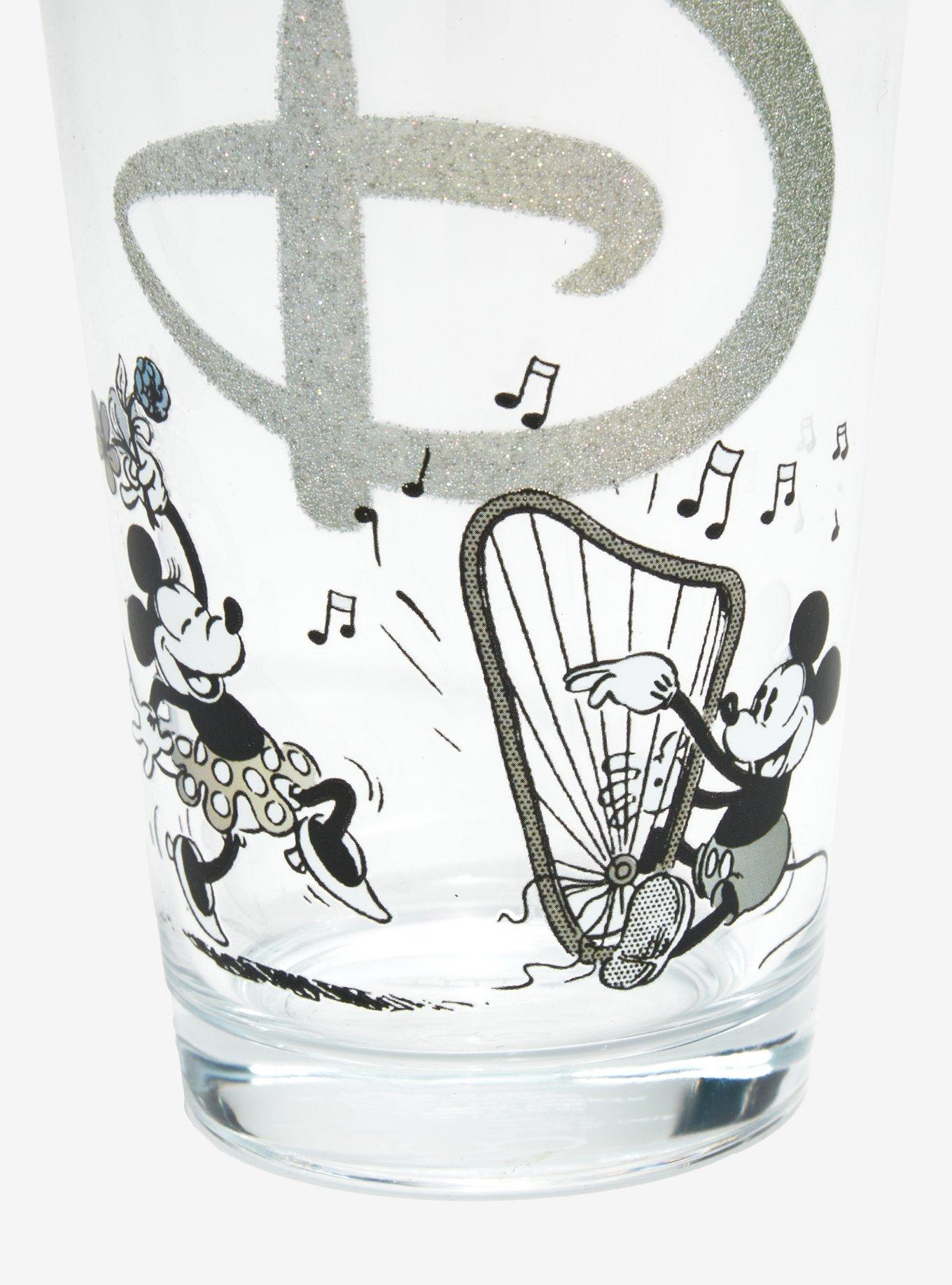 Disney 100 Mickey and Minnie Glitter Pint Glass, , alternate