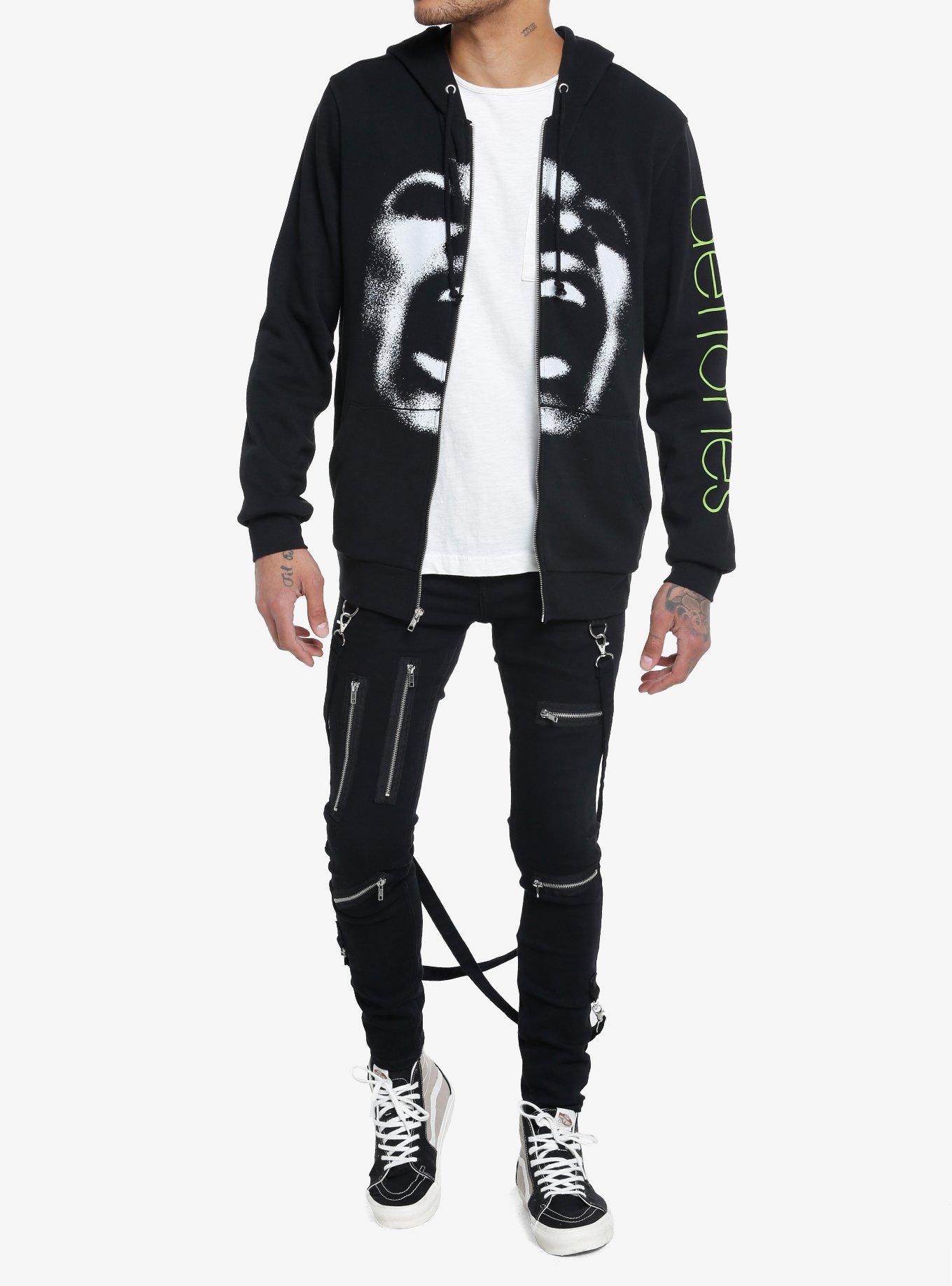 Deftones Screaming Face Hoodie, BLACK, alternate