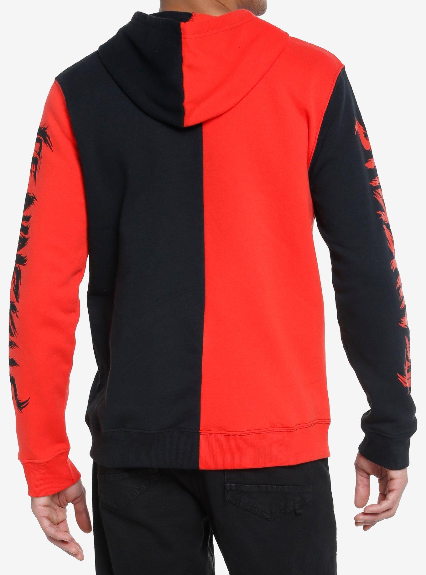 Ice Nine Kills Mask Split Red & Black Hoodie, MULTI, alternate