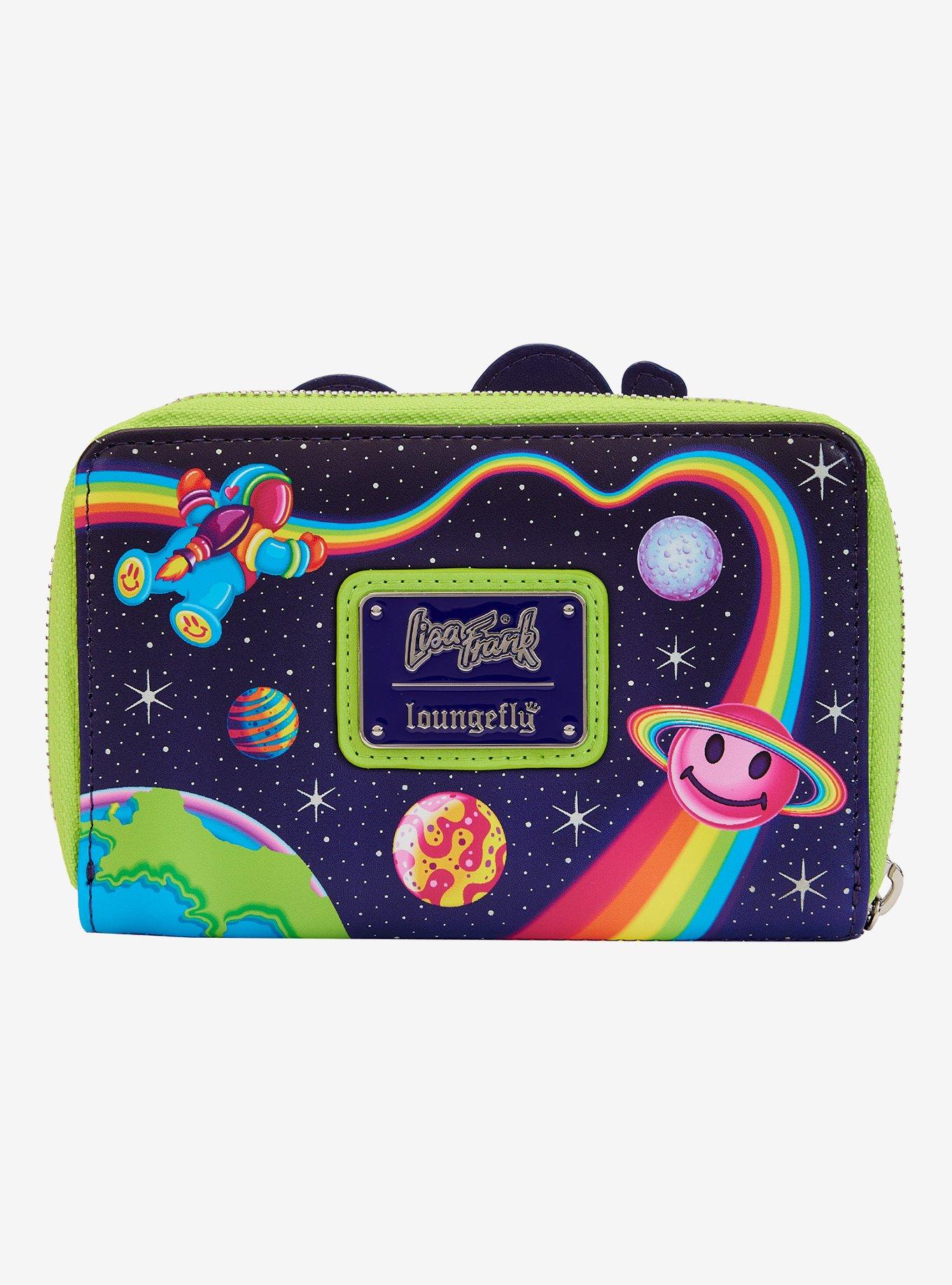 Loungefly Lisa Frank Peace Love & Aliens Mini Zipper Wallet, , alternate