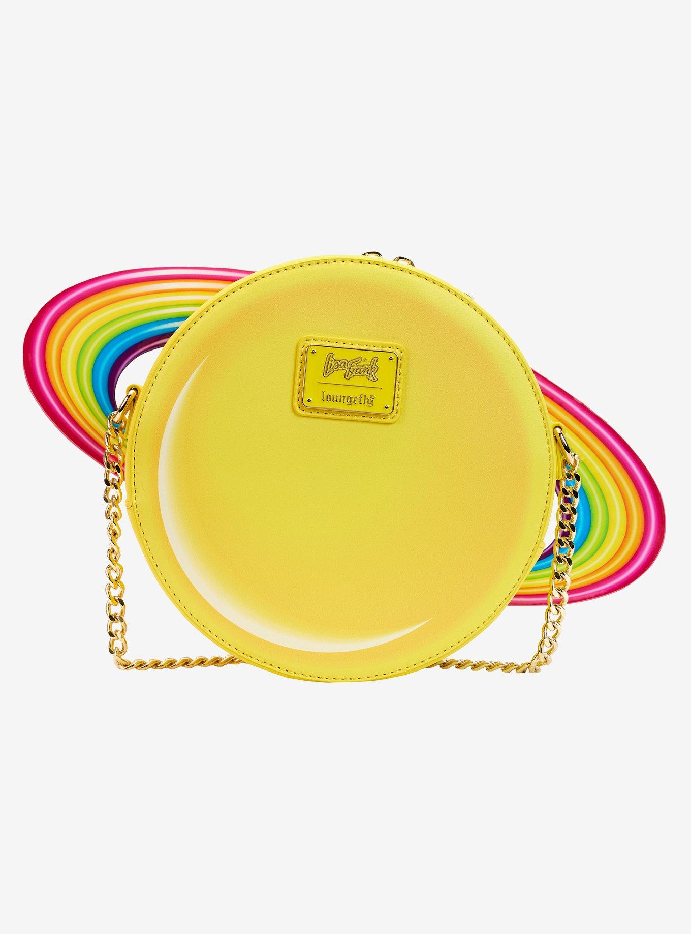 Loungefly Lisa Frank Rainbow Smile Planet Crossbody Bag, , alternate