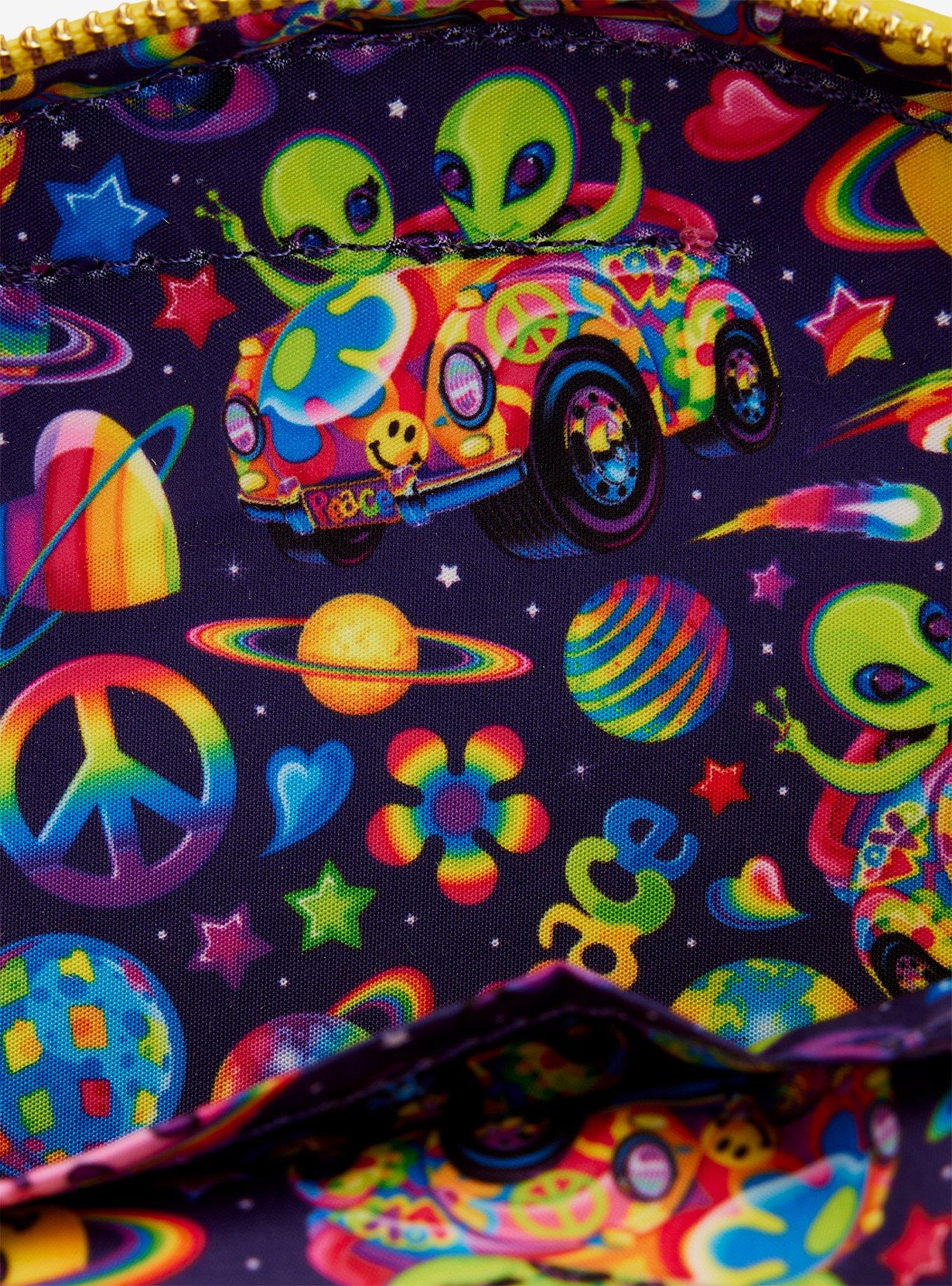 Loungefly Lisa Frank Rainbow Smile Planet Crossbody Bag, , alternate