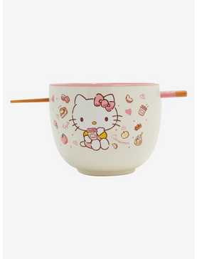 Sanrio Hello Kitty Apple Snacks Ramen Bowl with Chopsticks and Spoon, , hi-res
