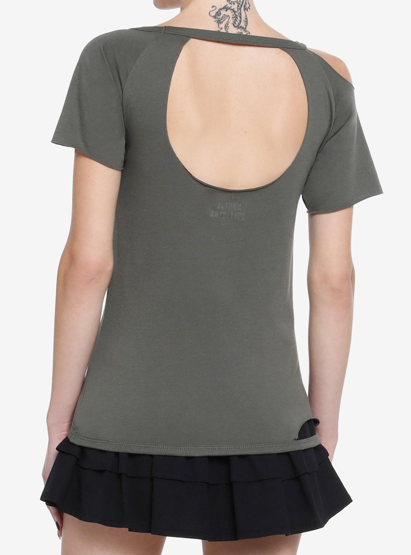 Social Collision Moth Destruction Girls T-Shirt, BLACK, alternate