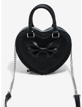Black Lolita Heart Crossbody Bag, , hi-res