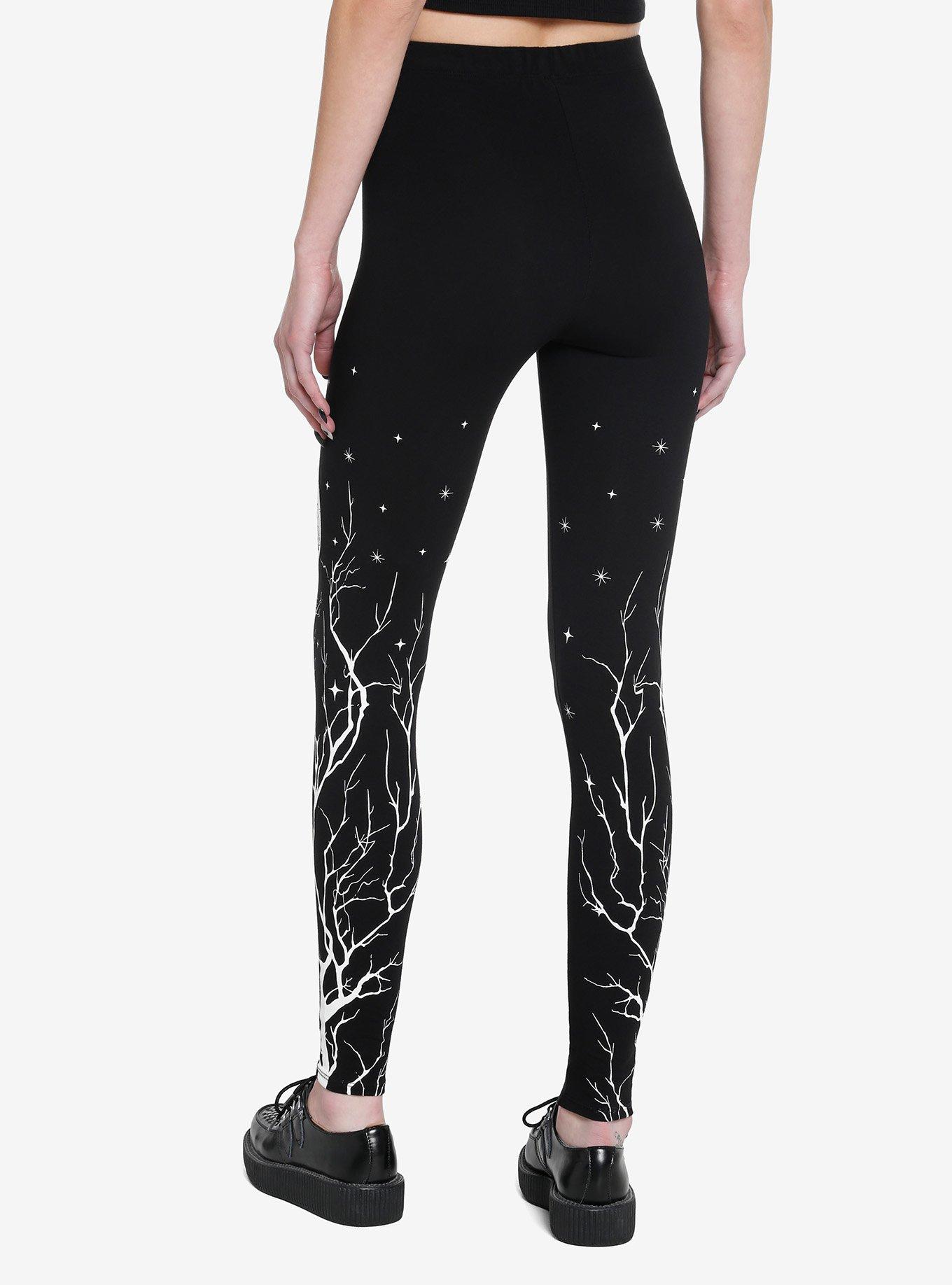 Dark Woods Leggings, BLACK  WHITE, alternate