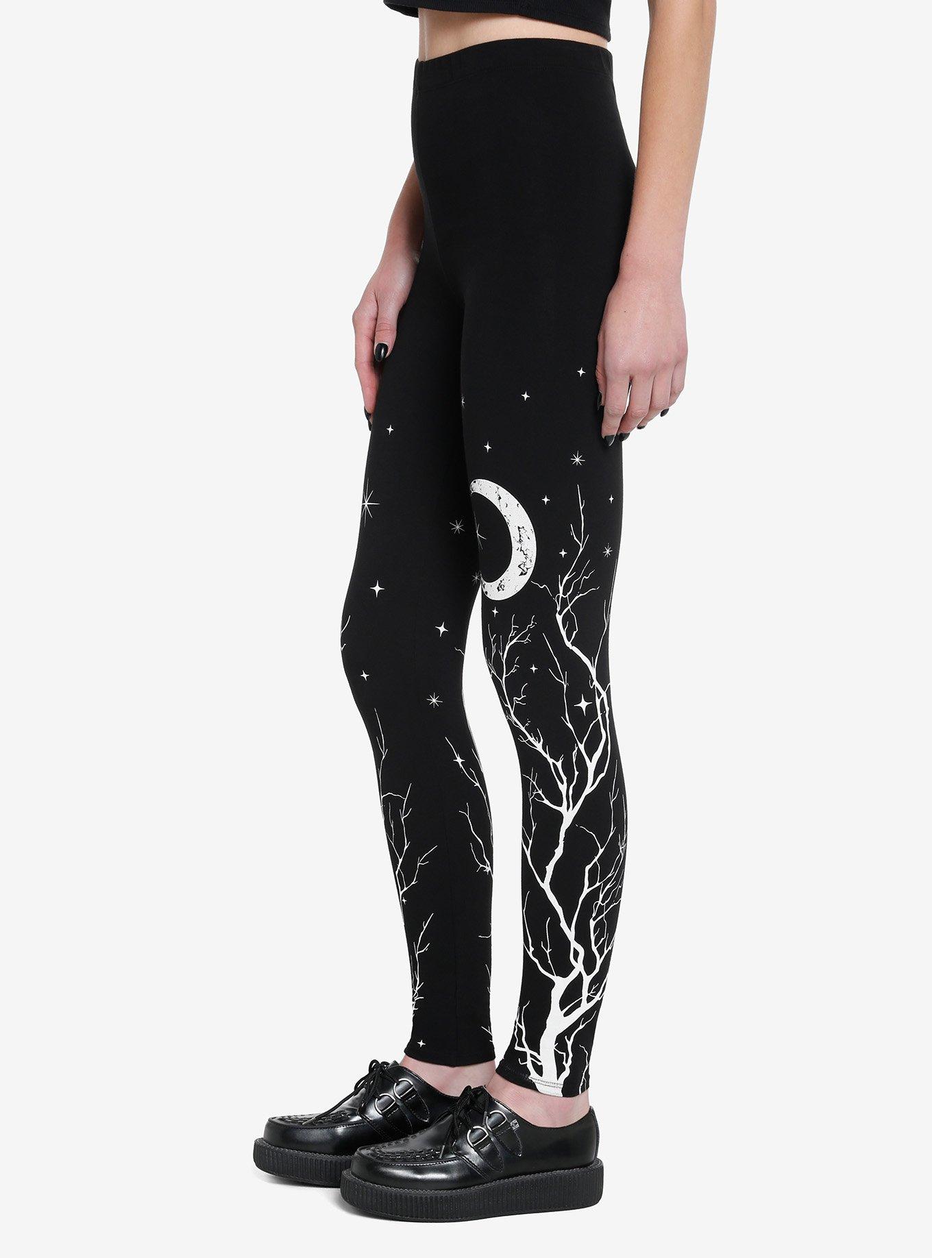 Dark Woods Leggings, BLACK  WHITE, alternate
