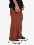 Brown Ankle Zipper Carpenter Pants, BROWN, alternate