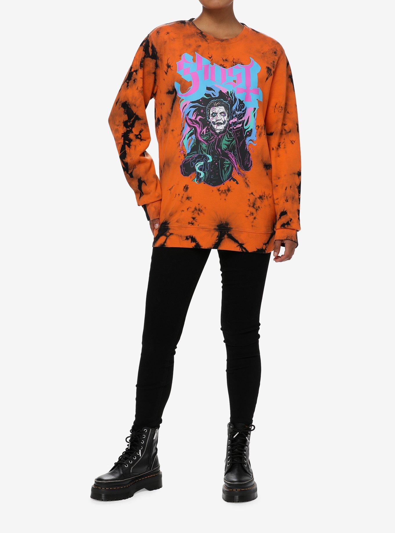 Ghost Cardinal Copia Orange Tie-Dye Girls Sweatshirt, MULTI, alternate